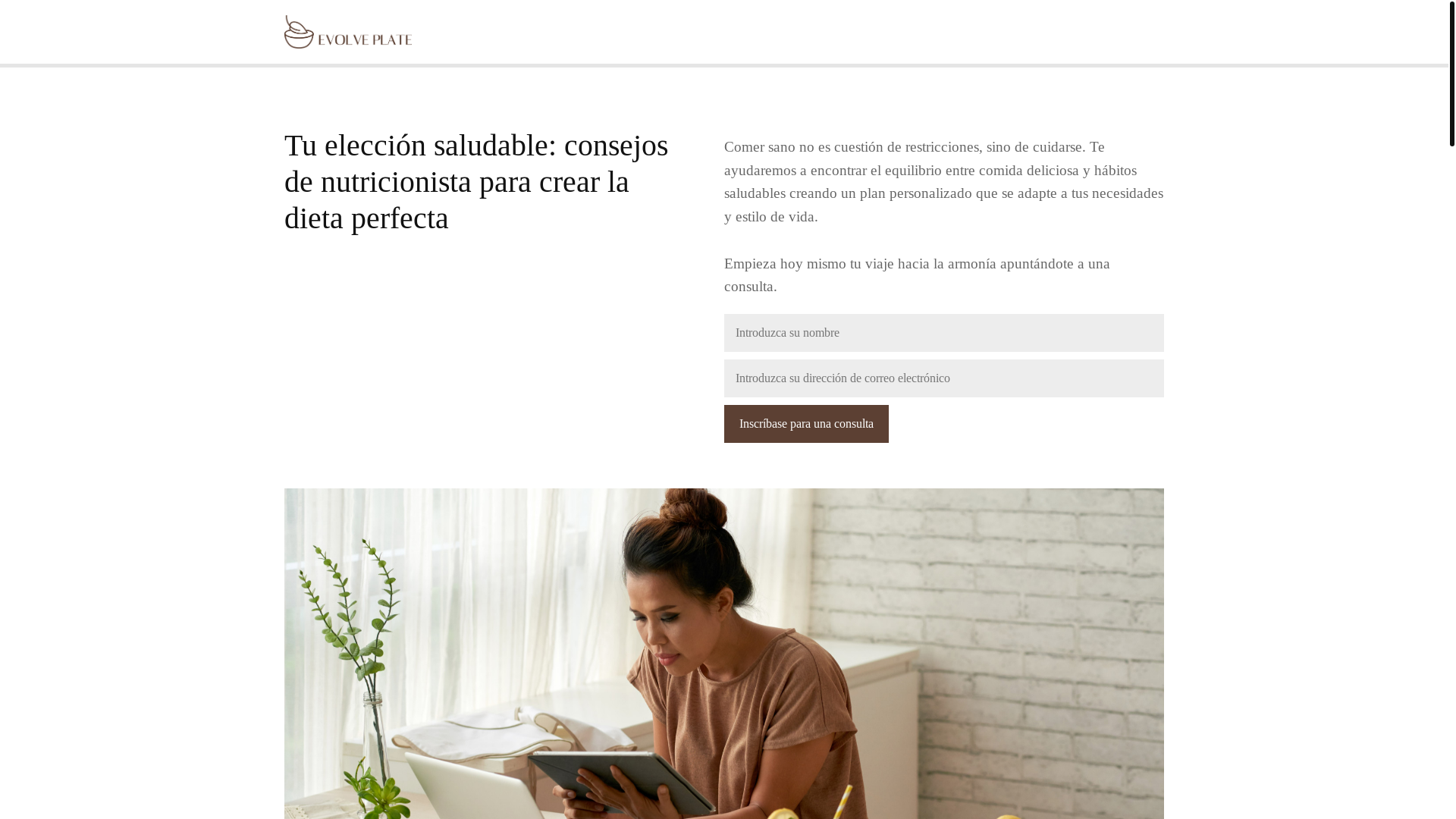 website screenshot of https://evolveplatezone.com/