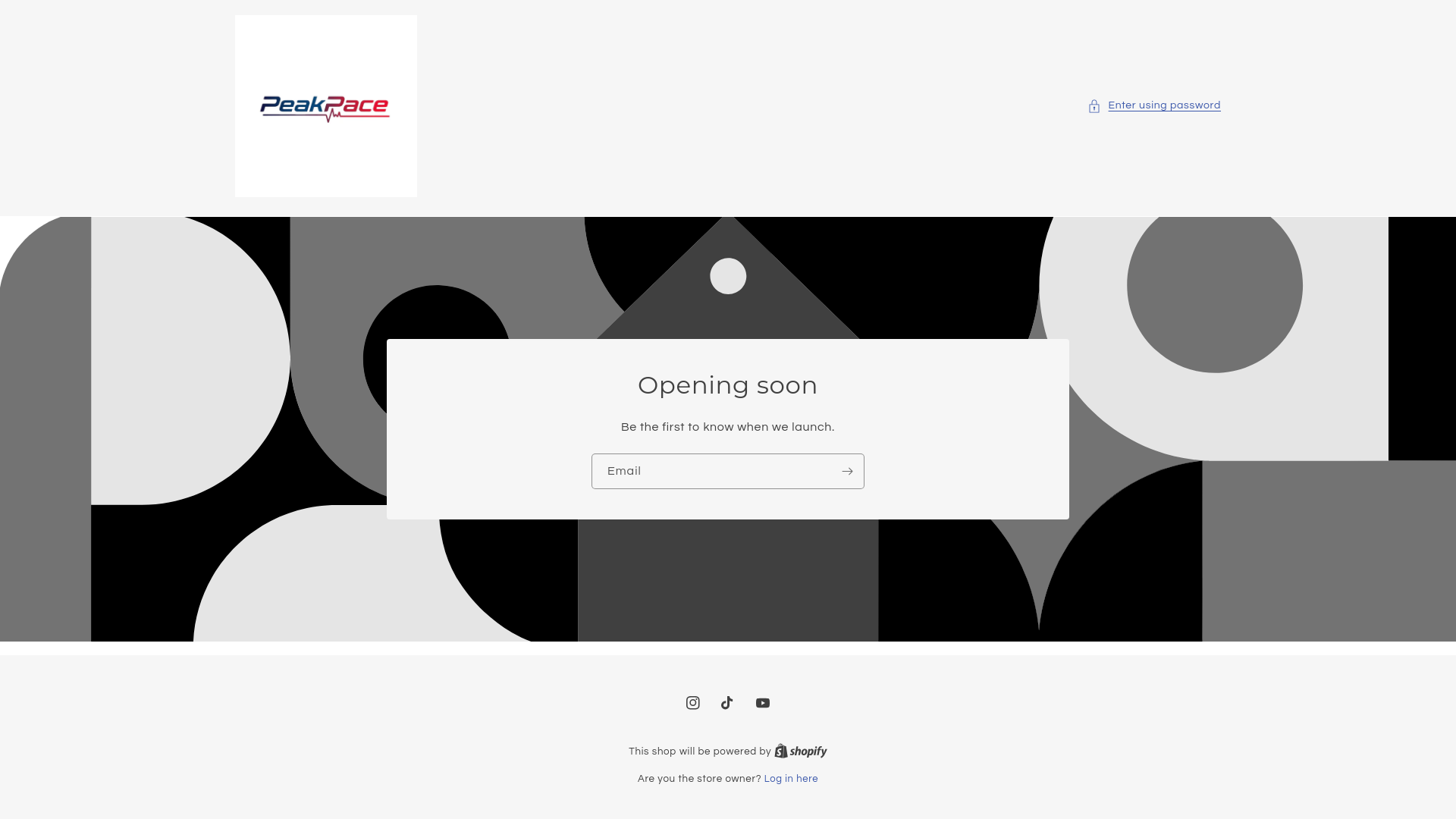 website screenshot of https://peakpace.store/