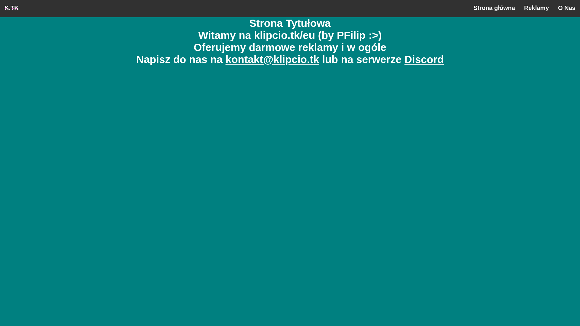 website screenshot of http://klipcio.eu/