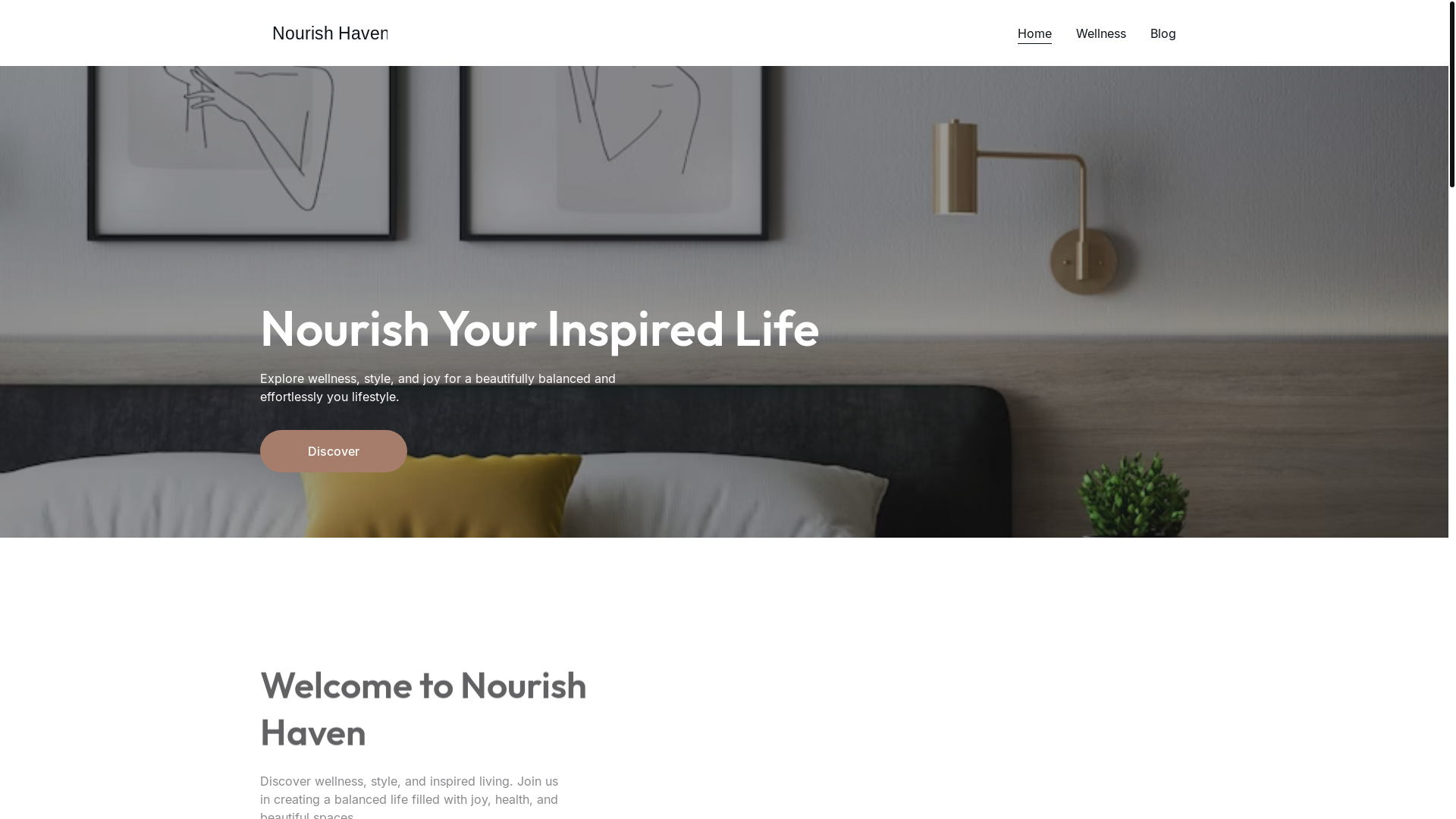 website screenshot of https://nourishaven.com/