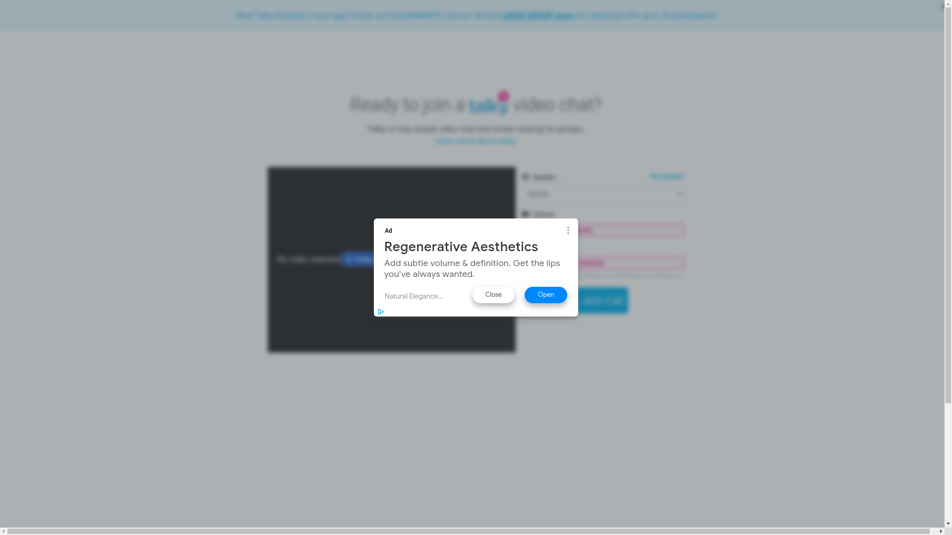 website screenshot of https://talky.io/lillyspriv