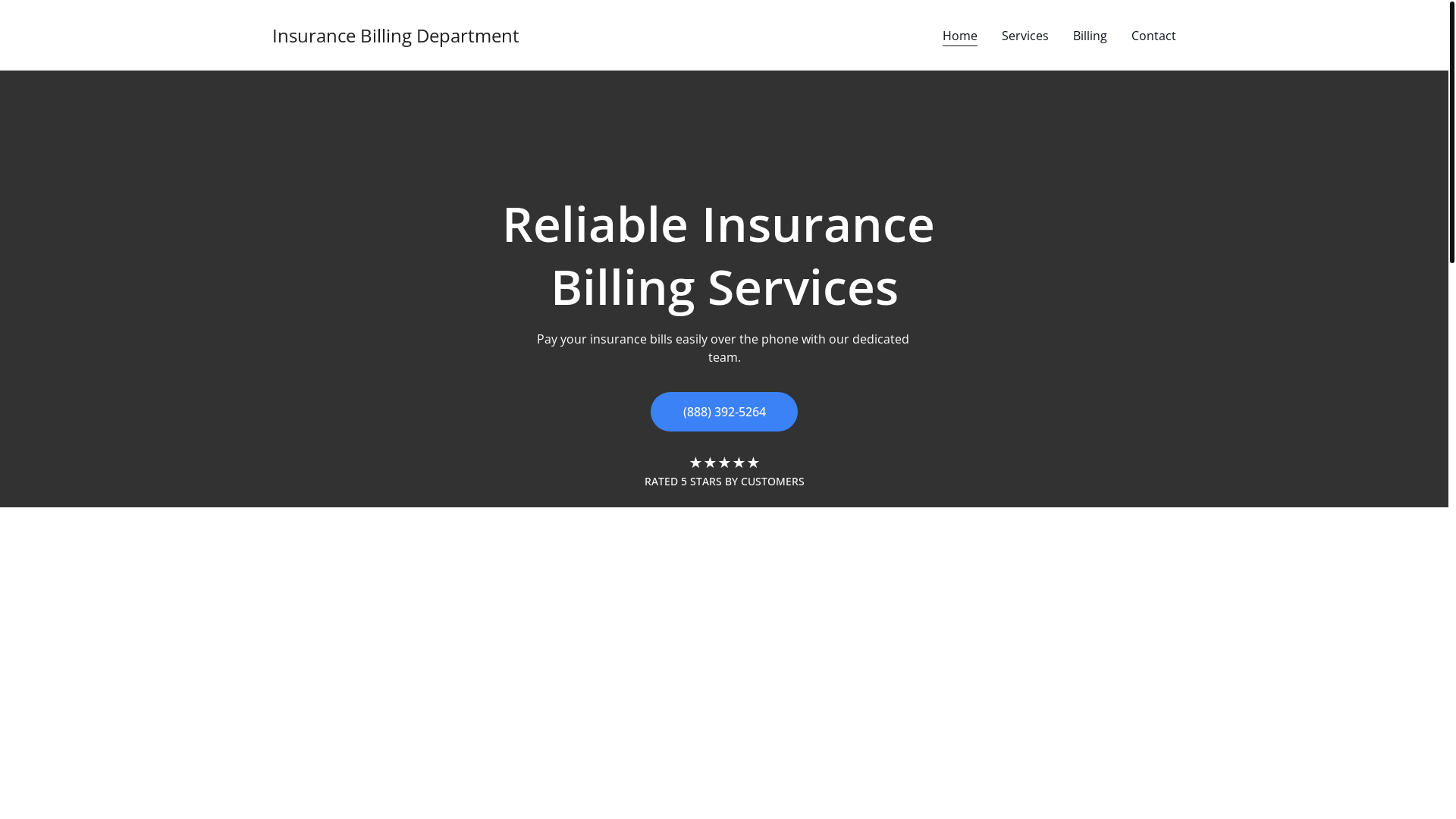 website screenshot of https://insurancebillingdepartment.store/