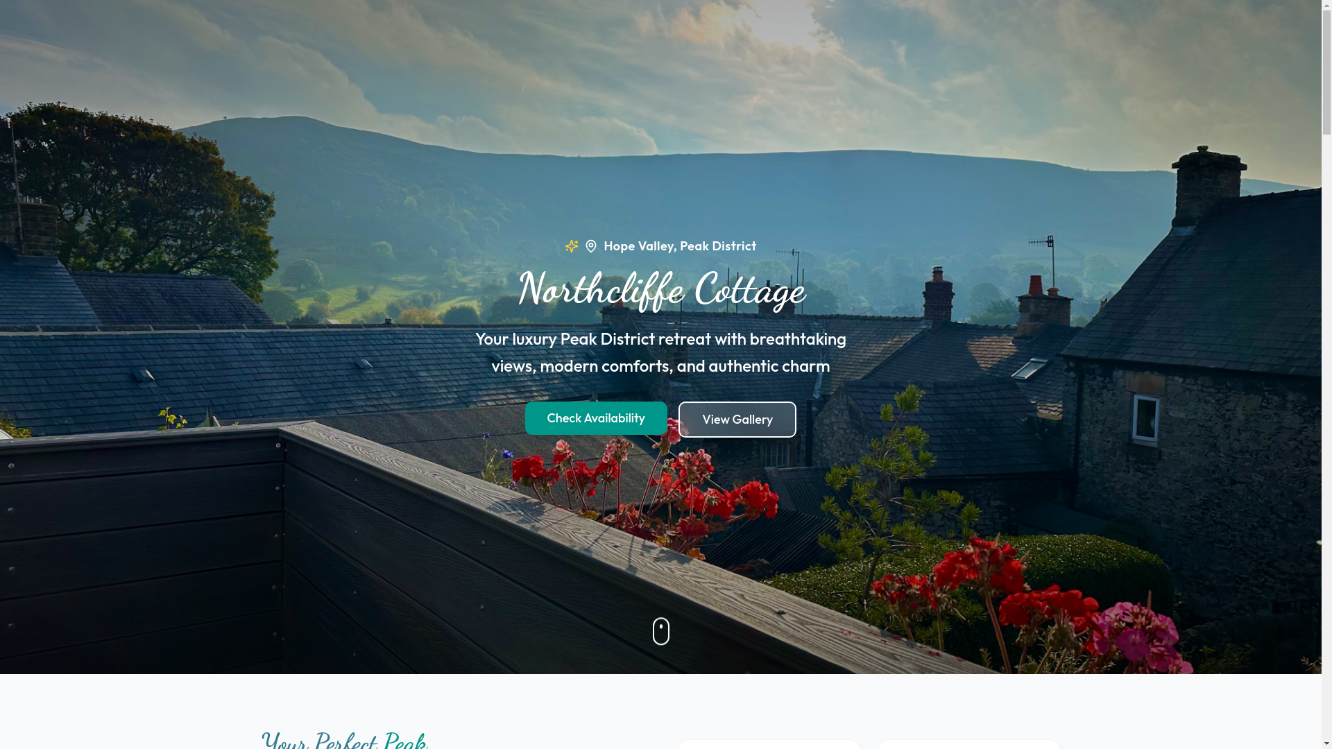 website screenshot of https://northcliffe-cottage.uk/