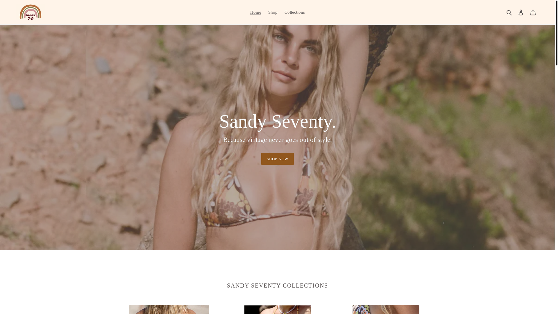 website screenshot of https://sandyseventyswim.com/