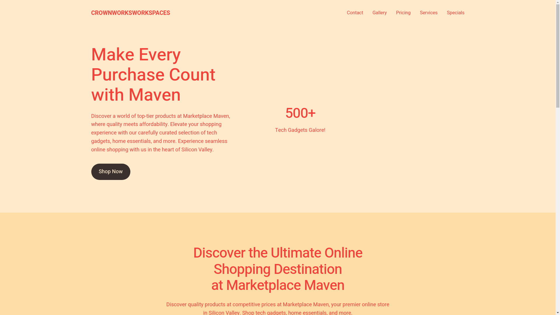 website screenshot of https://crownworksworkspaces.nl/