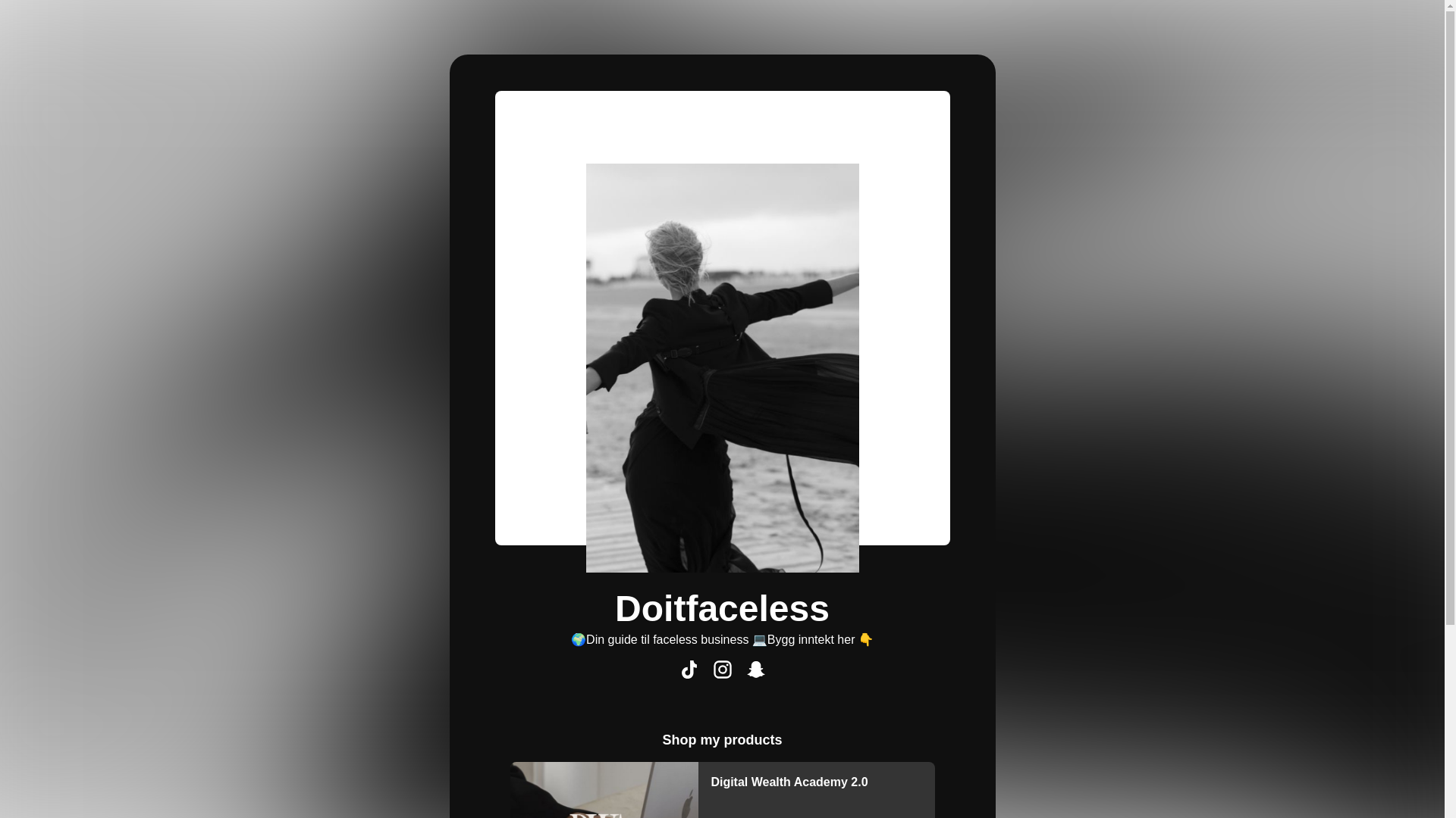 website screenshot of https://doitfaceless.store/
