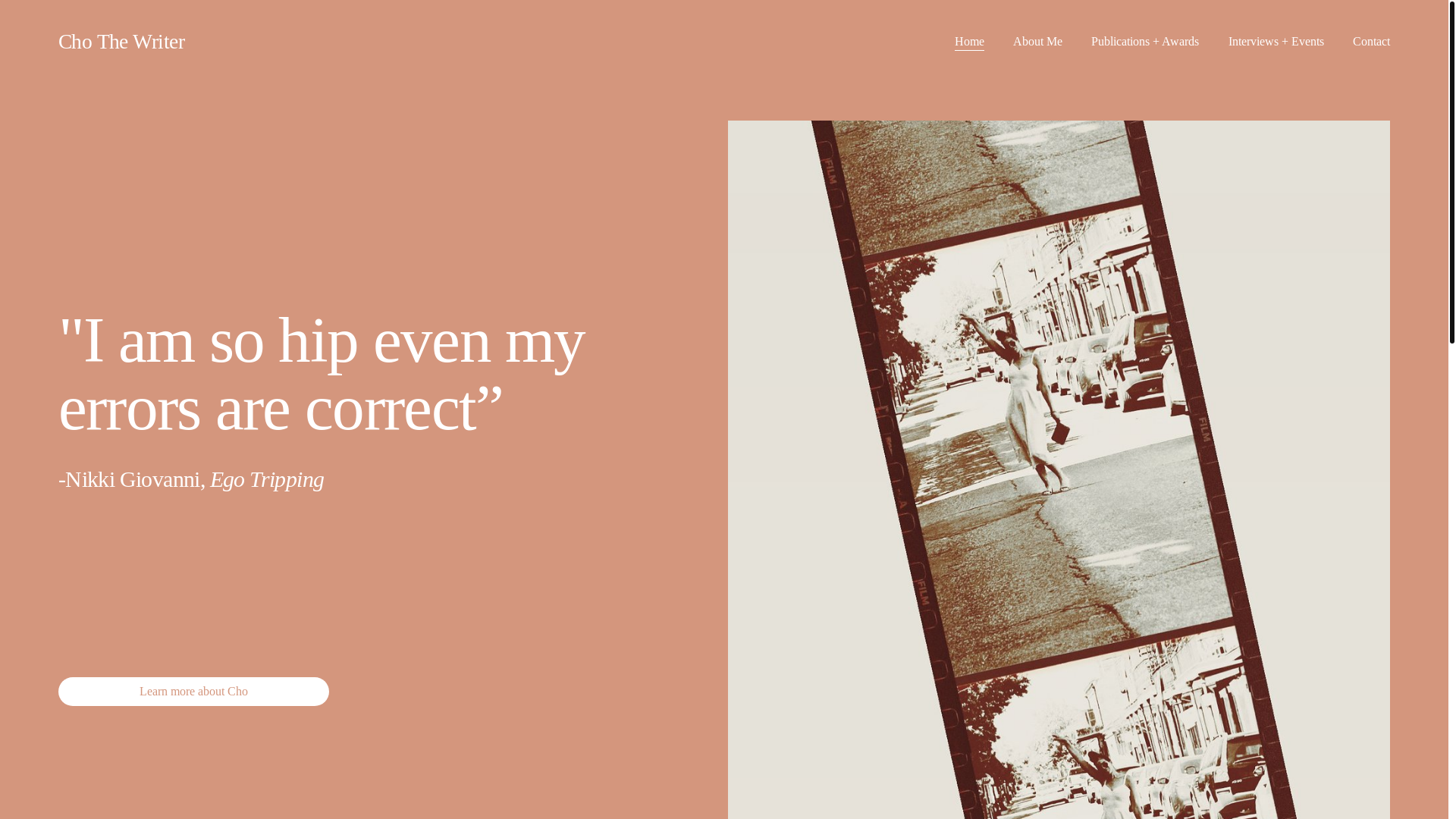 website screenshot of https://chothewriter.com/