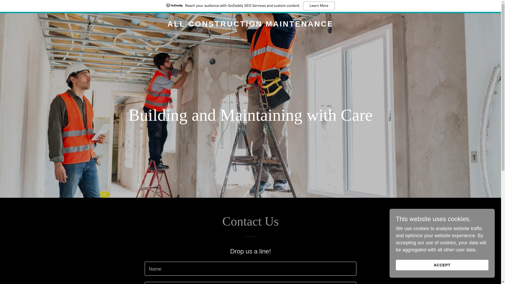 website screenshot of https://allconstructionmaintenance.com/