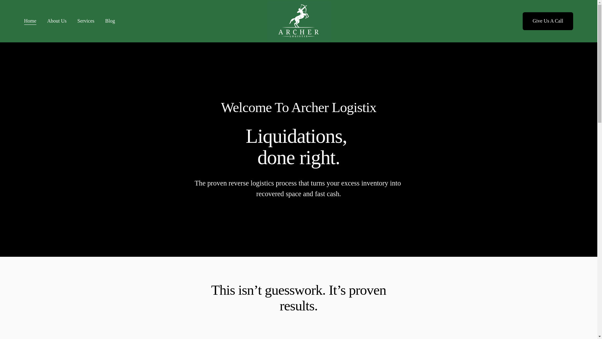 website screenshot of https://archerlogistix.net/