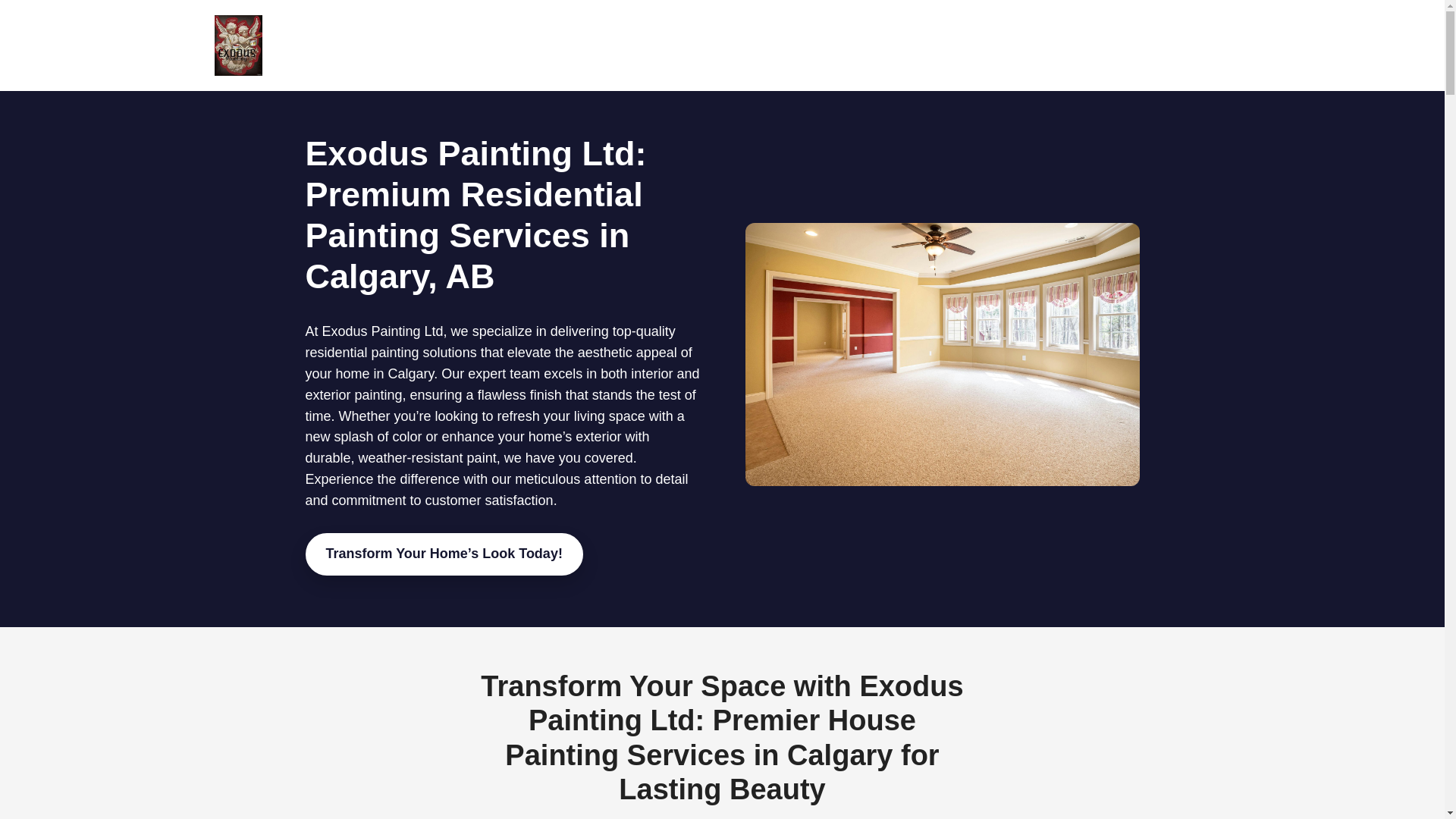 website screenshot of https://yycexoduspaintingltd.com/