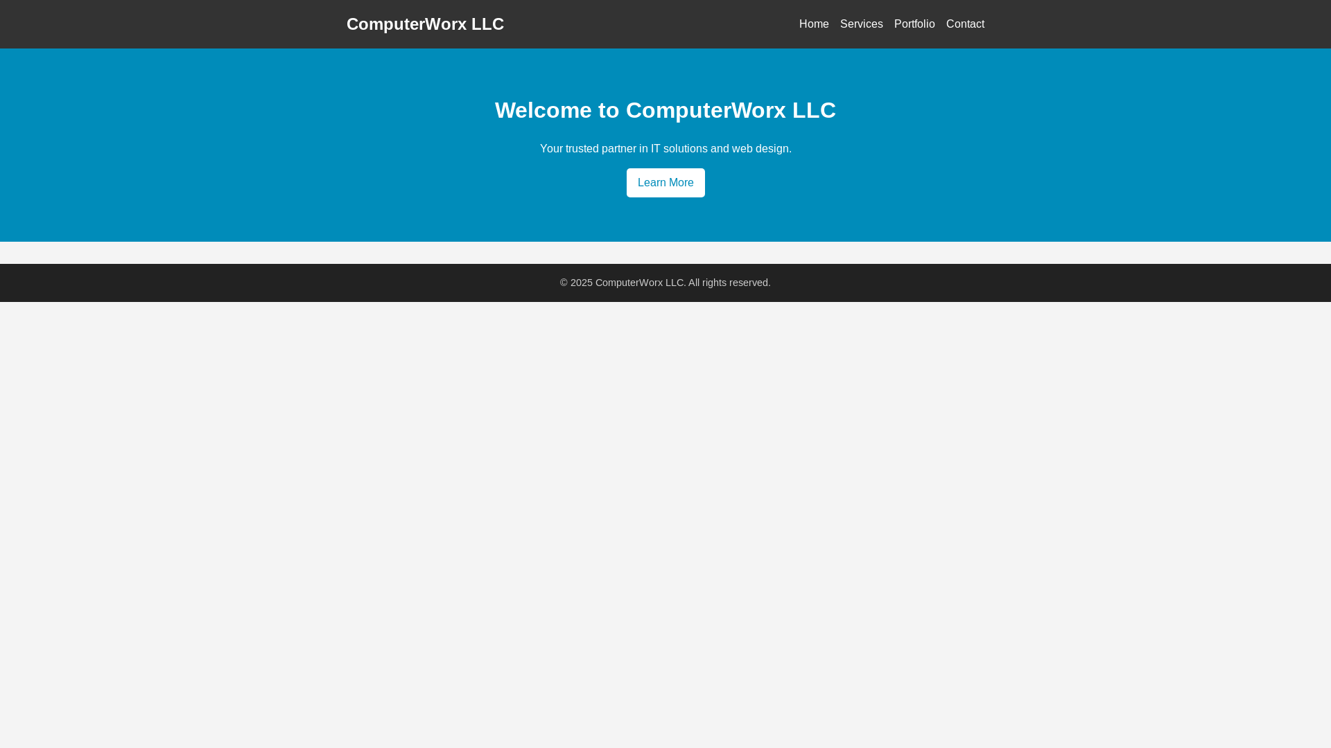 website screenshot of https://computerworxllc.pages.dev/