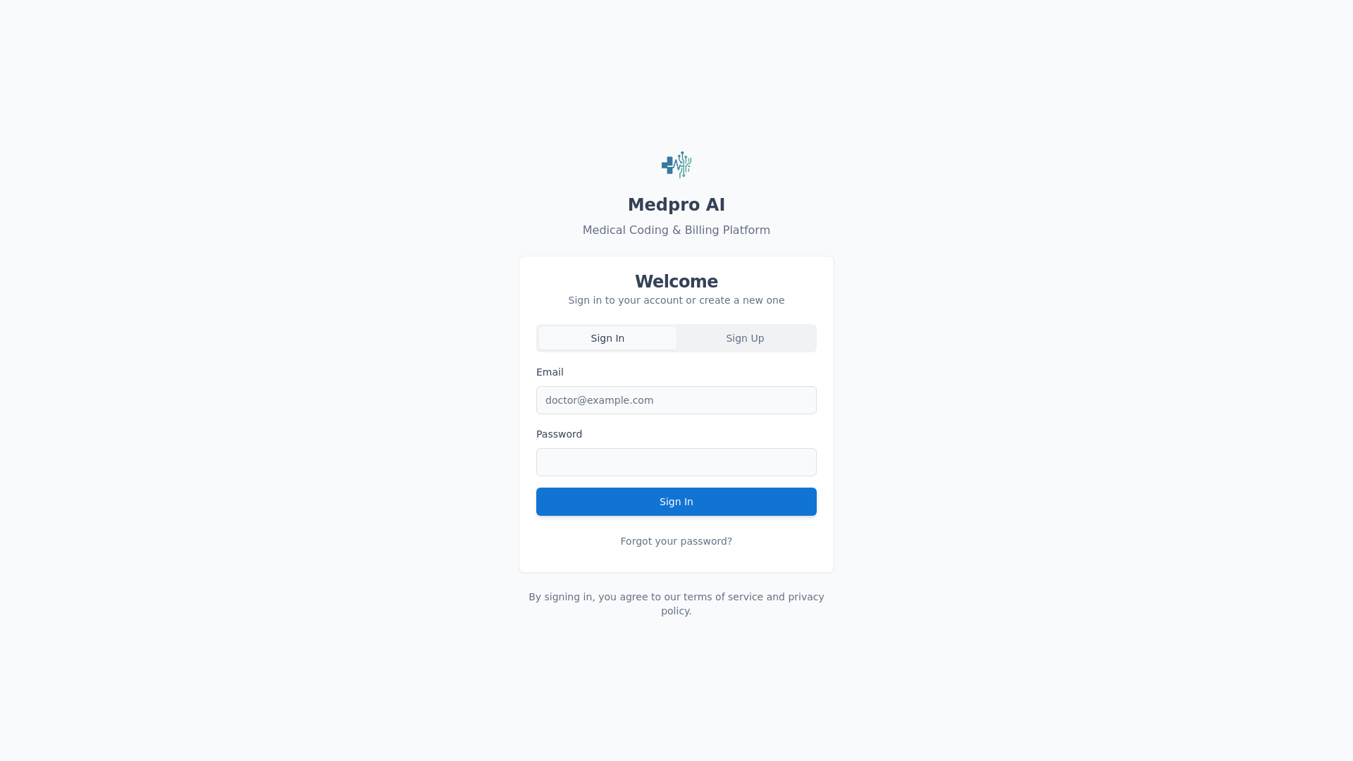 website screenshot of https://medcode.co.za/
