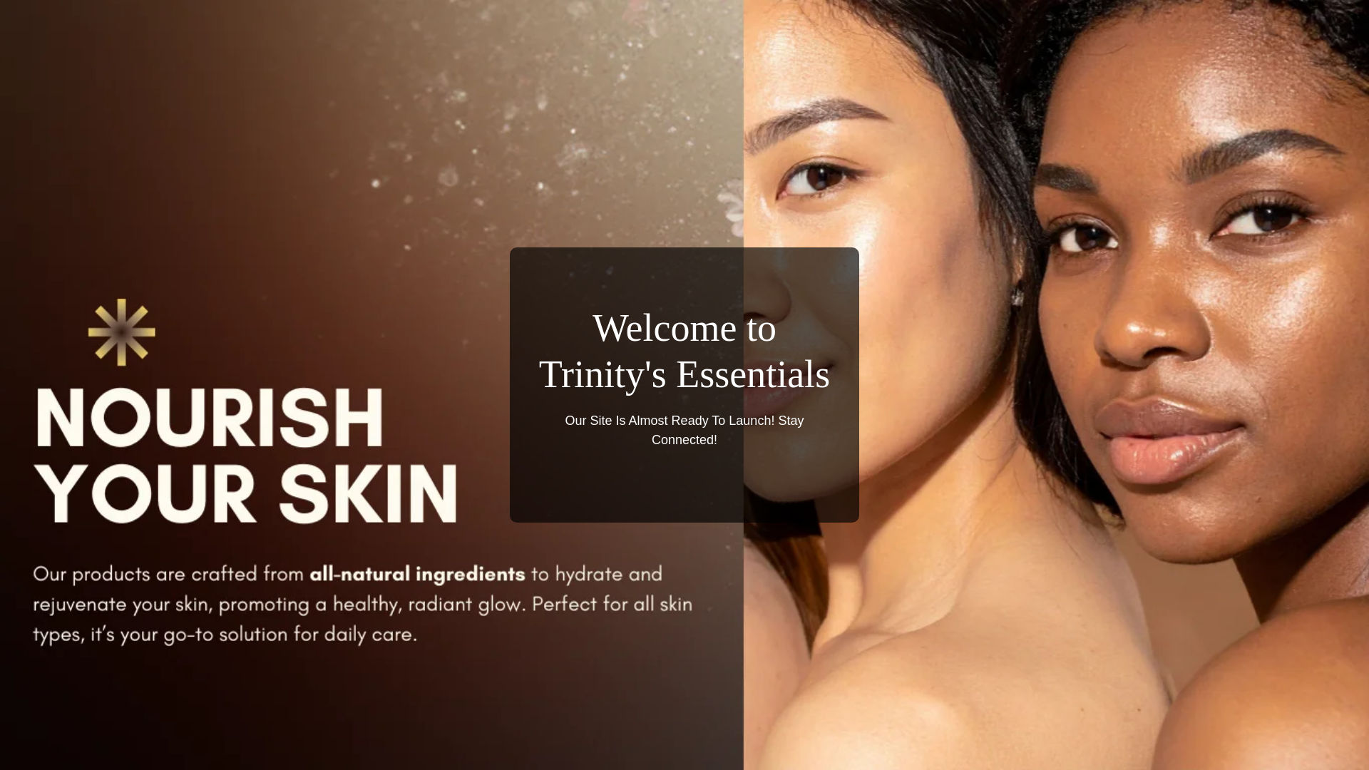 website screenshot of https://trinitysessentials.com/