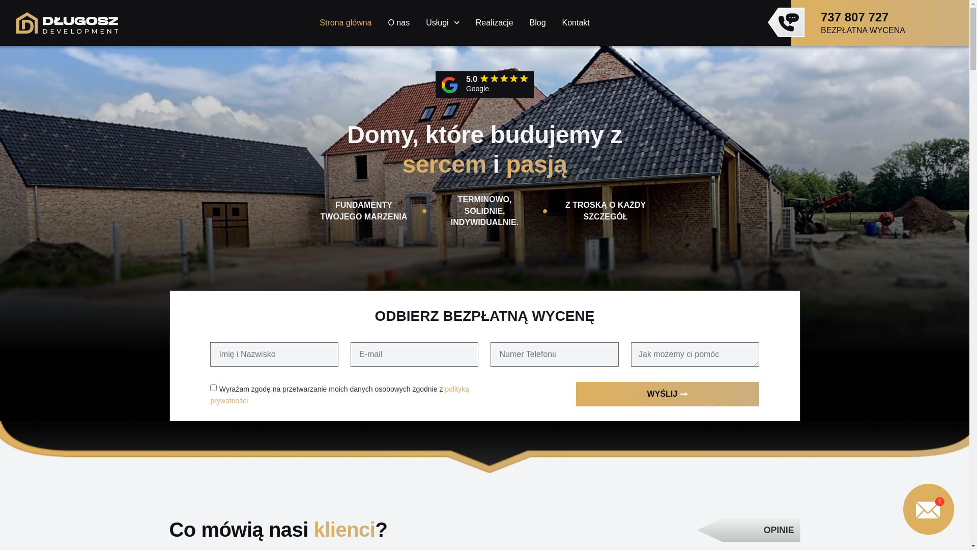 website screenshot of https://dlugosz-company.pl/