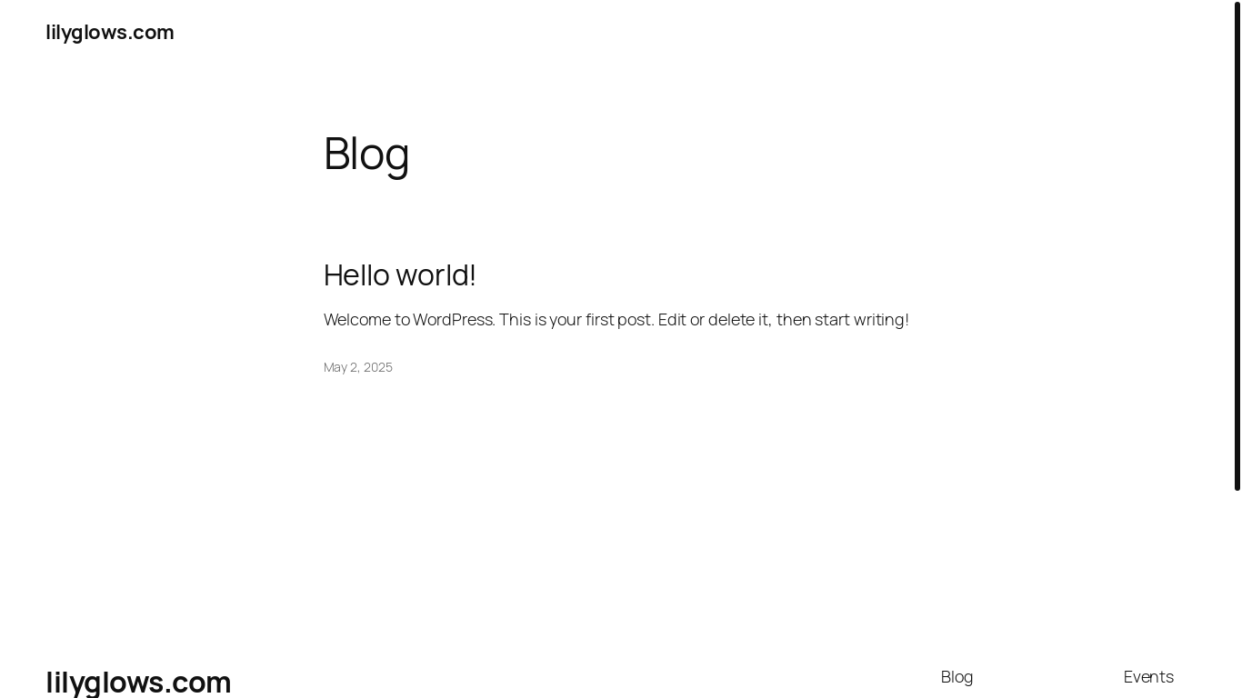 website screenshot of https://lilyglows.com/