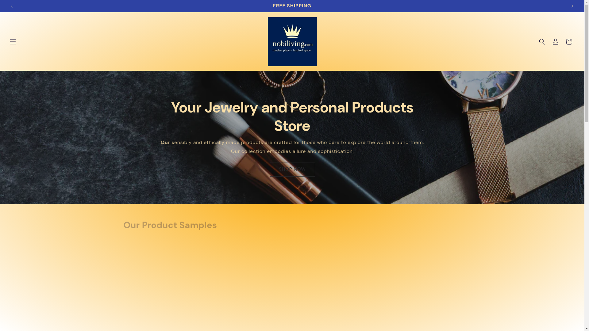 website screenshot of https://nobiliving.com/