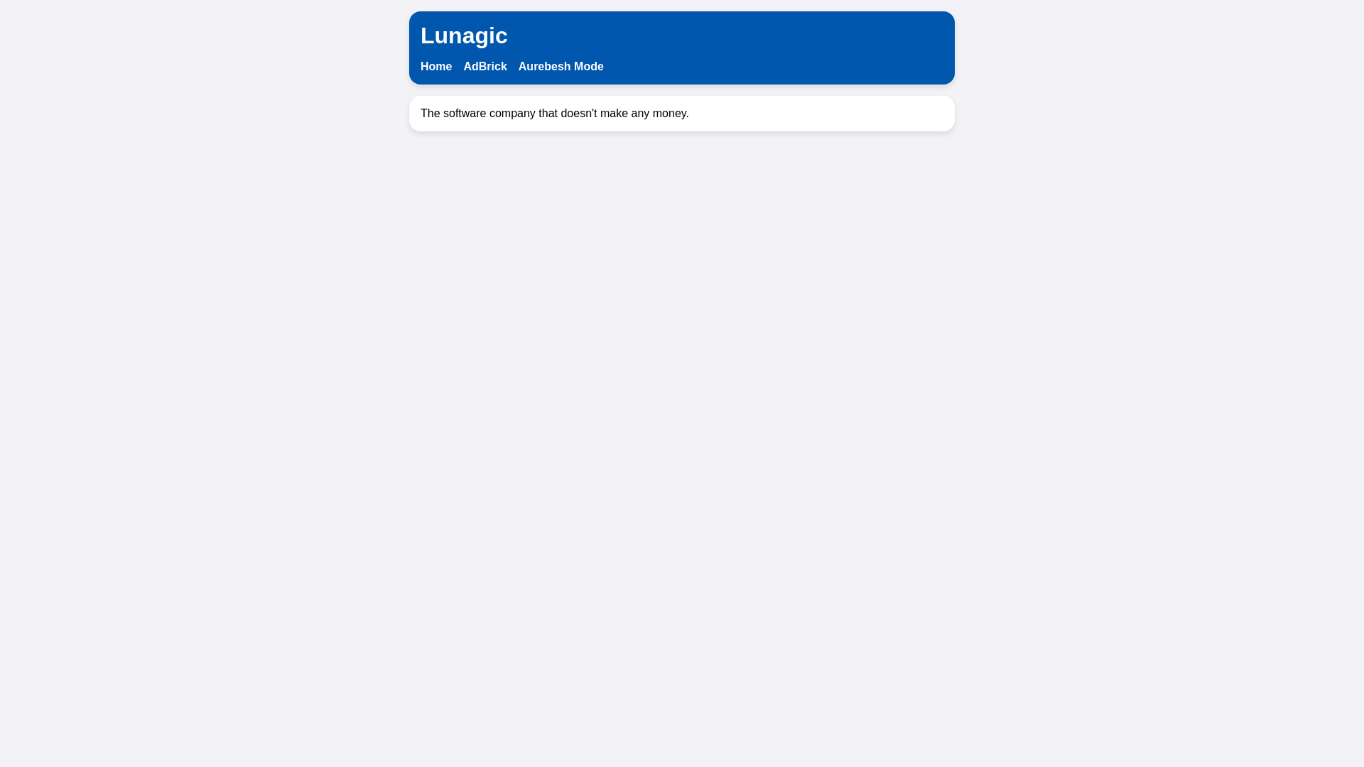 website screenshot of https://lunagic.pages.dev/