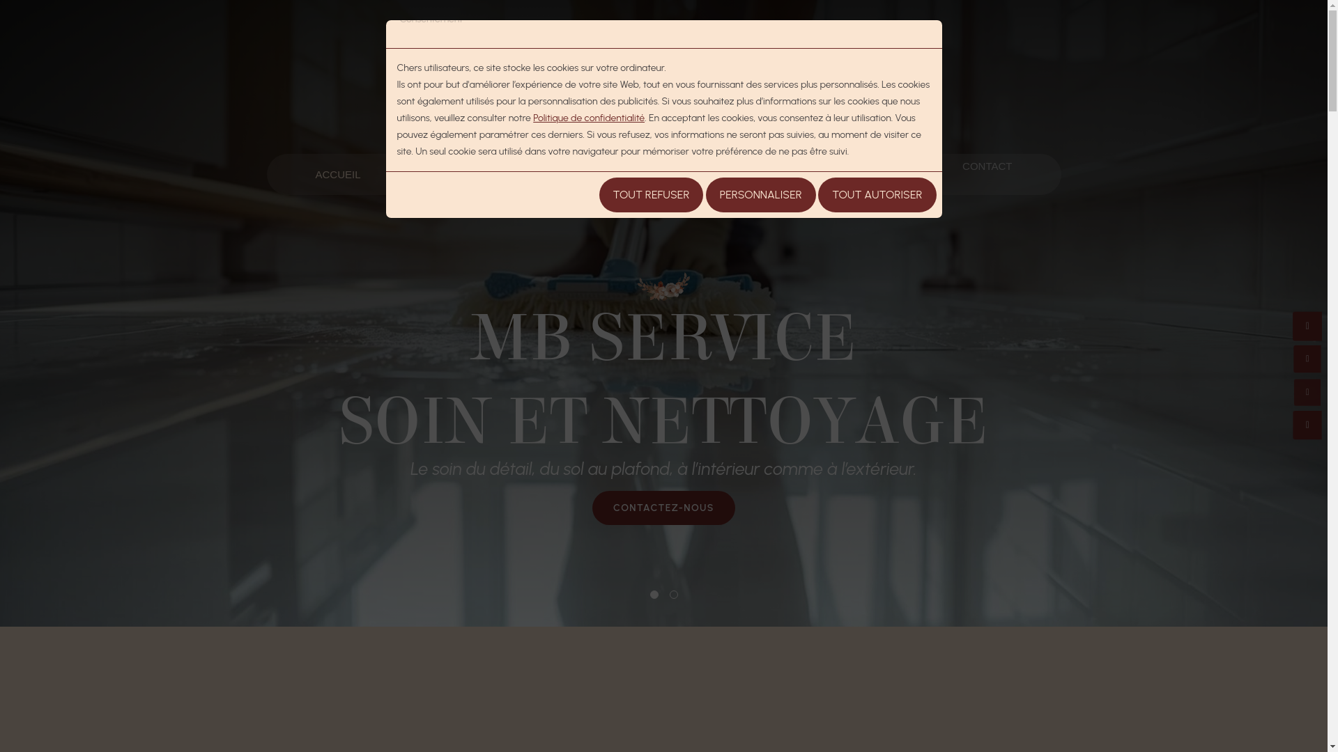 website screenshot of https://mbservicesoinetnettoyage.fr/