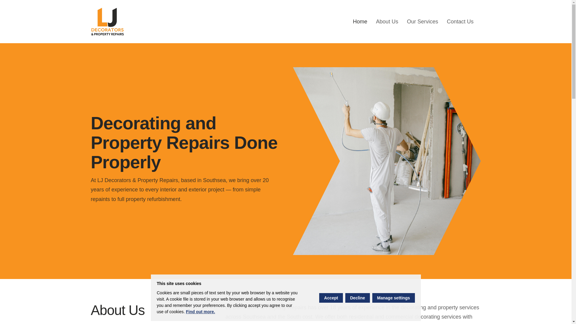 website screenshot of https://ljdecoratorspropertyrepairs.co.uk/