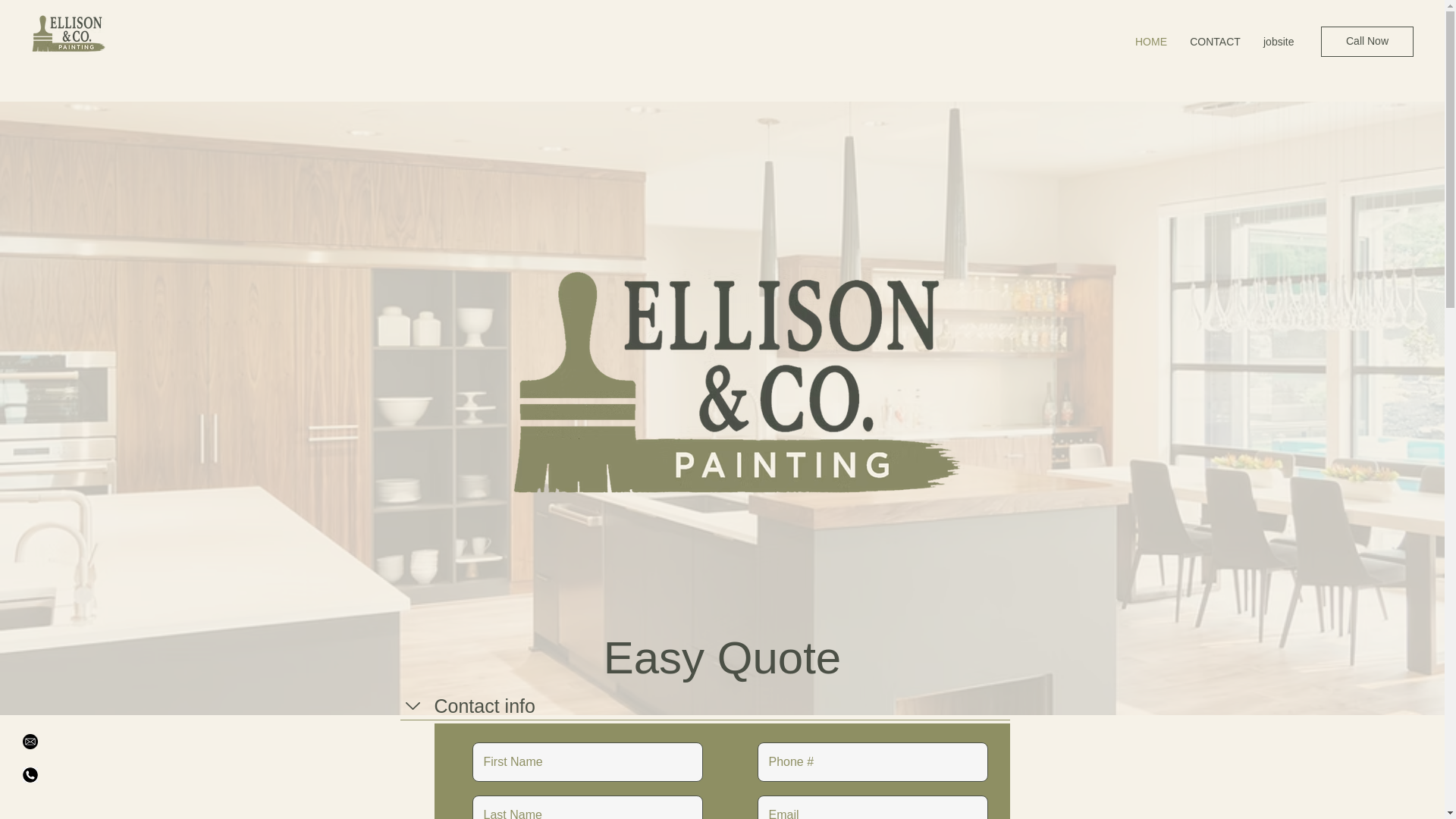 website screenshot of https://ellisoncopainting.ca/