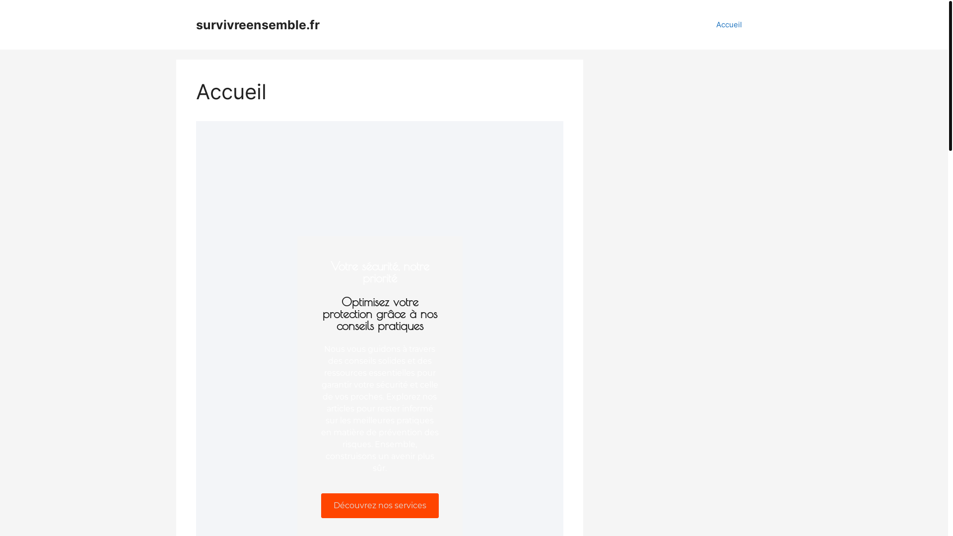 website screenshot of https://survivreensemble.fr/