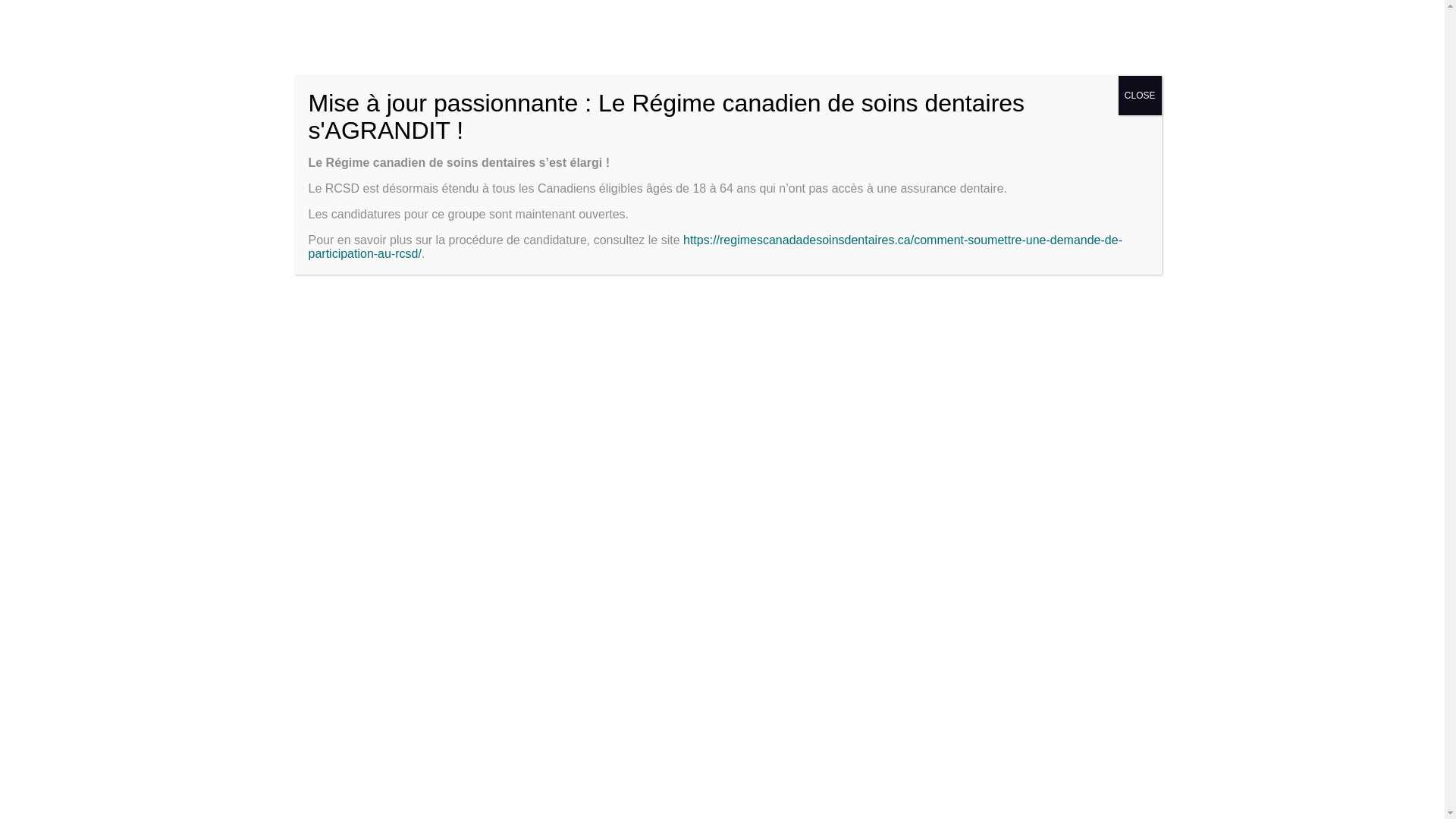 website screenshot of https://regimecanadadesoinsdentaires.ca/