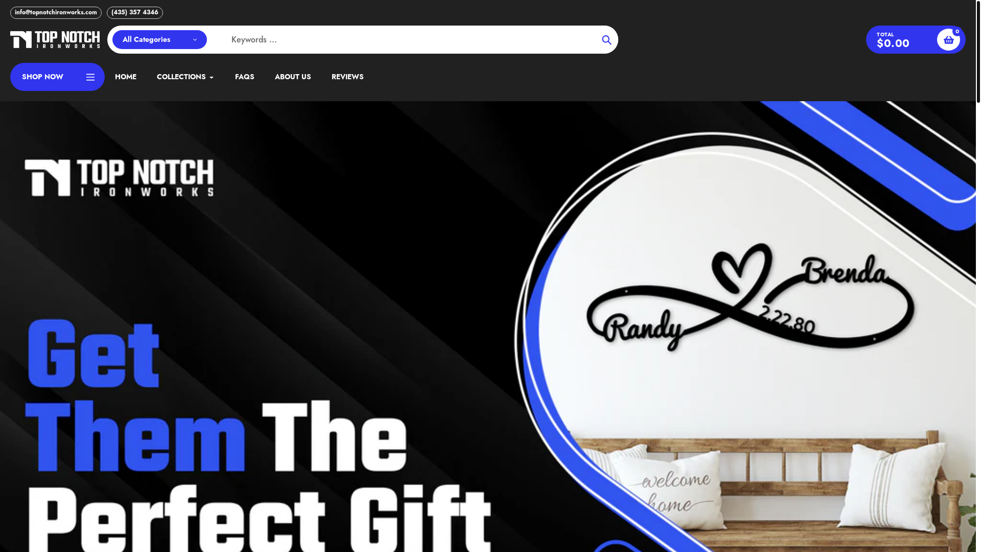 website screenshot of https://topnotchiron.com/