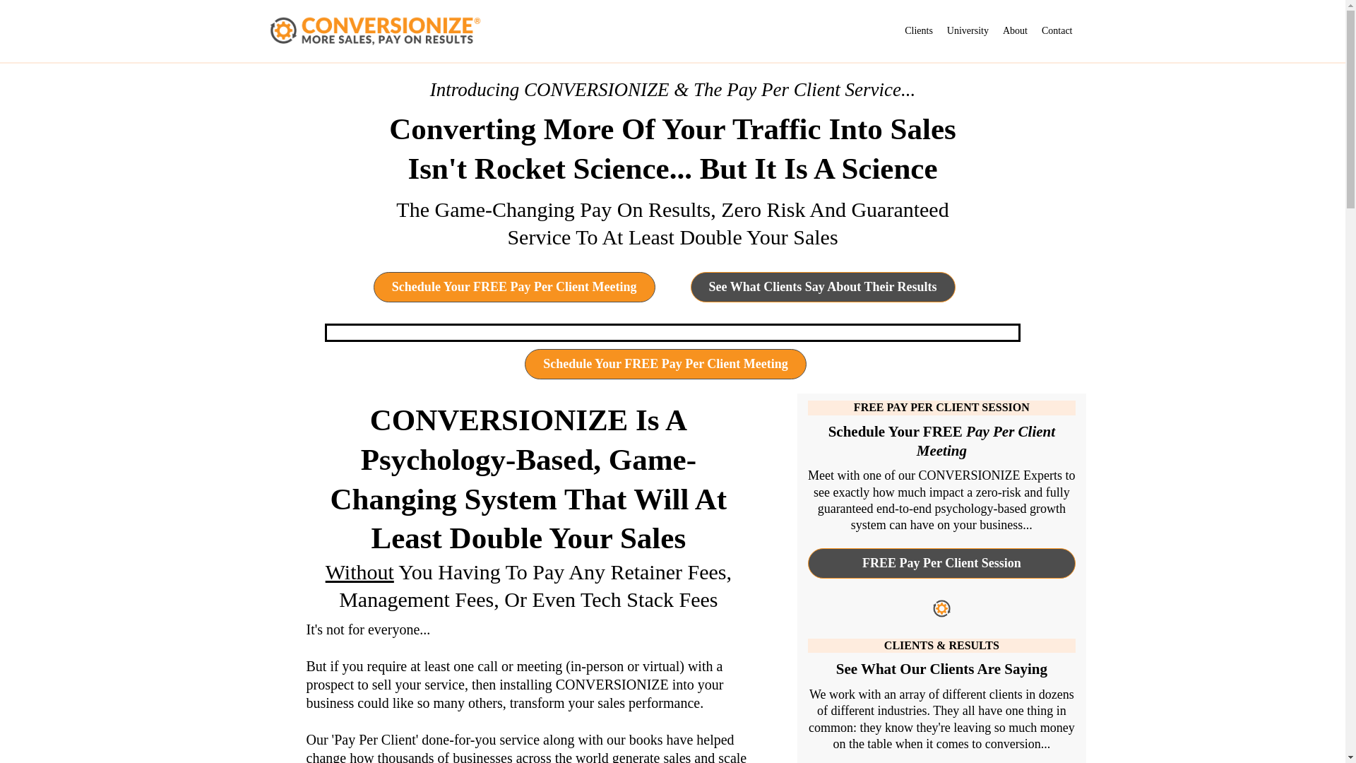 website screenshot of https://conversionizeunited.com/