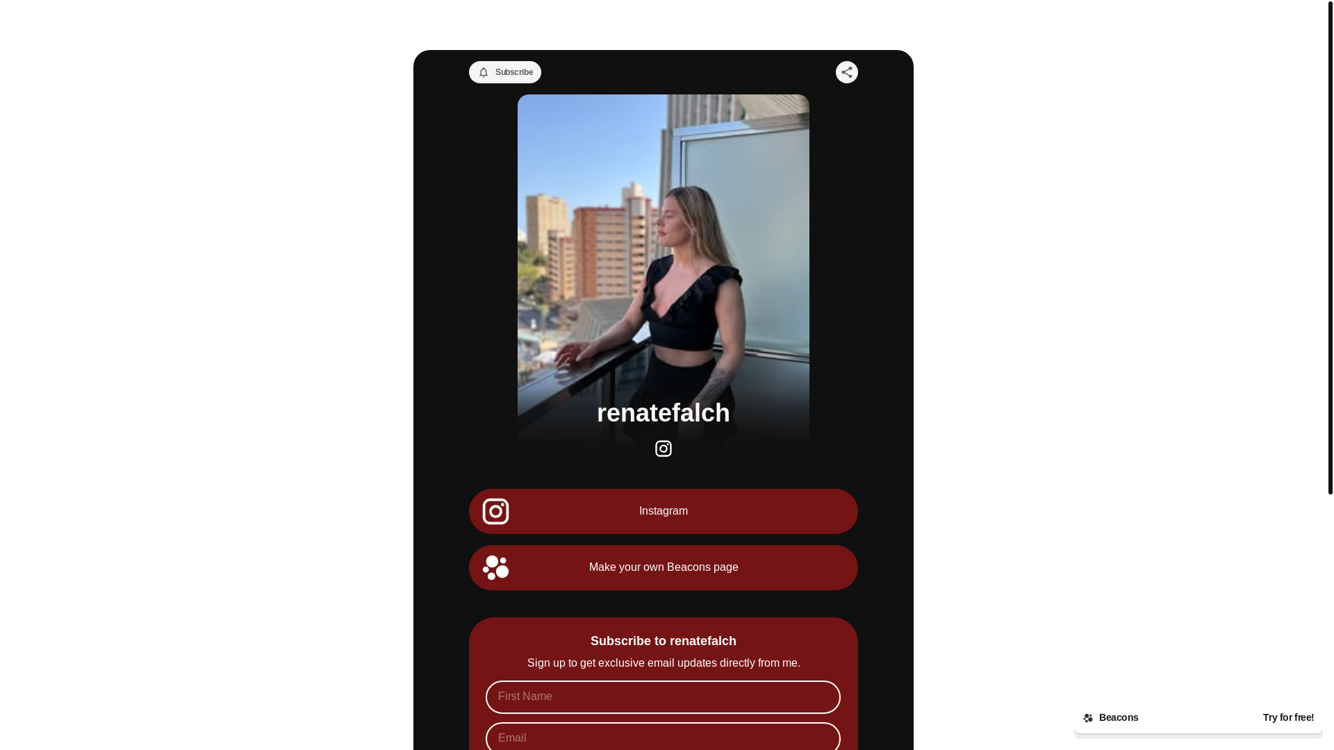 website screenshot of https://renatefalch.com/