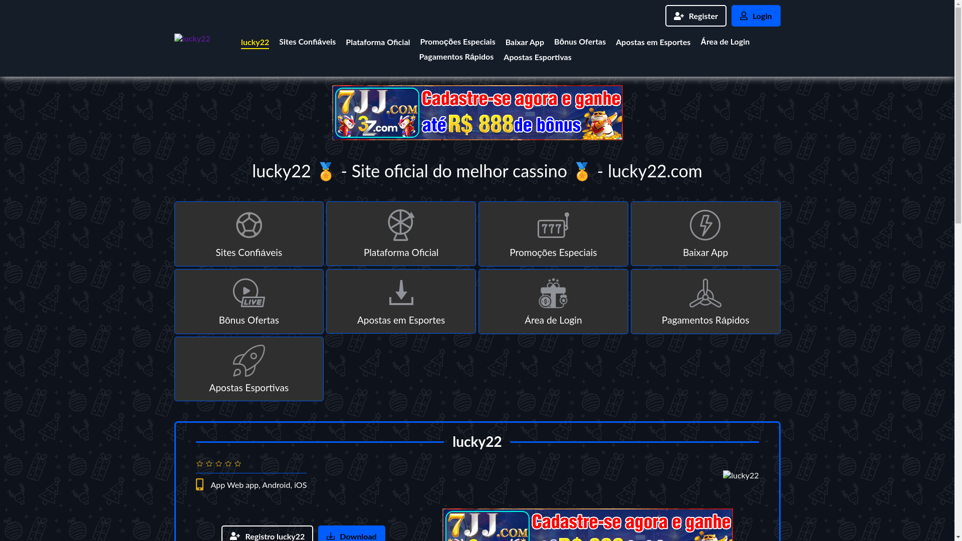 website screenshot of https://lucky22uu.com/