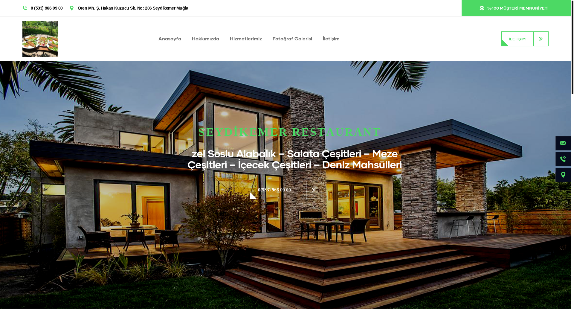 website screenshot of https://seydikemerrestaurant.com.tr/