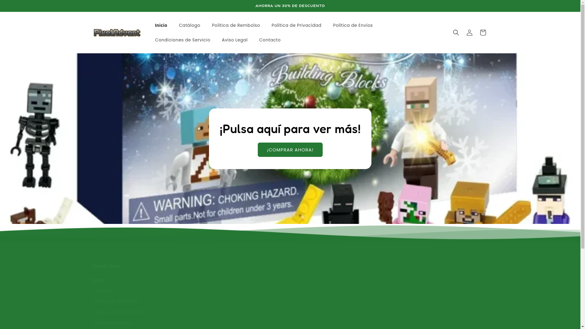 website screenshot of https://pixeladvent.store/