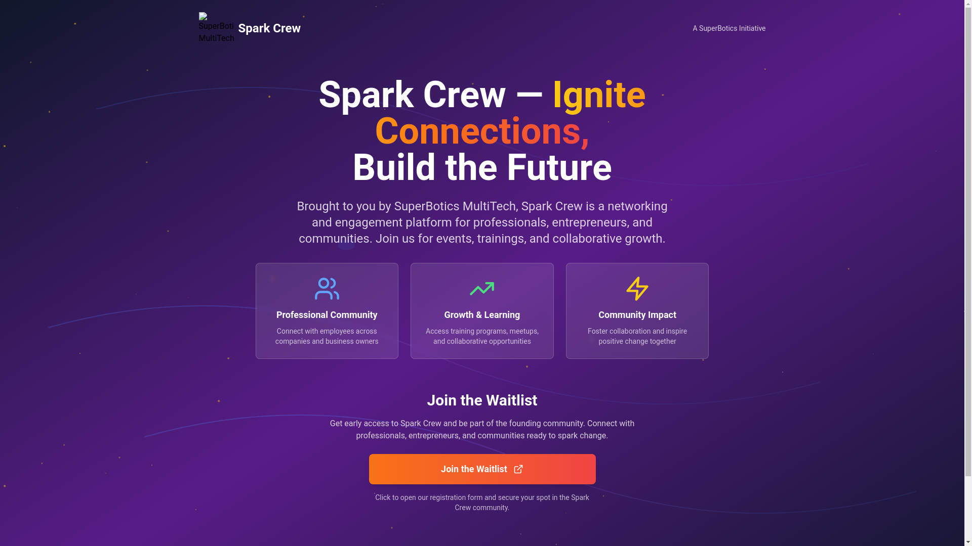 website screenshot of https://sparkcrew.pages.dev/