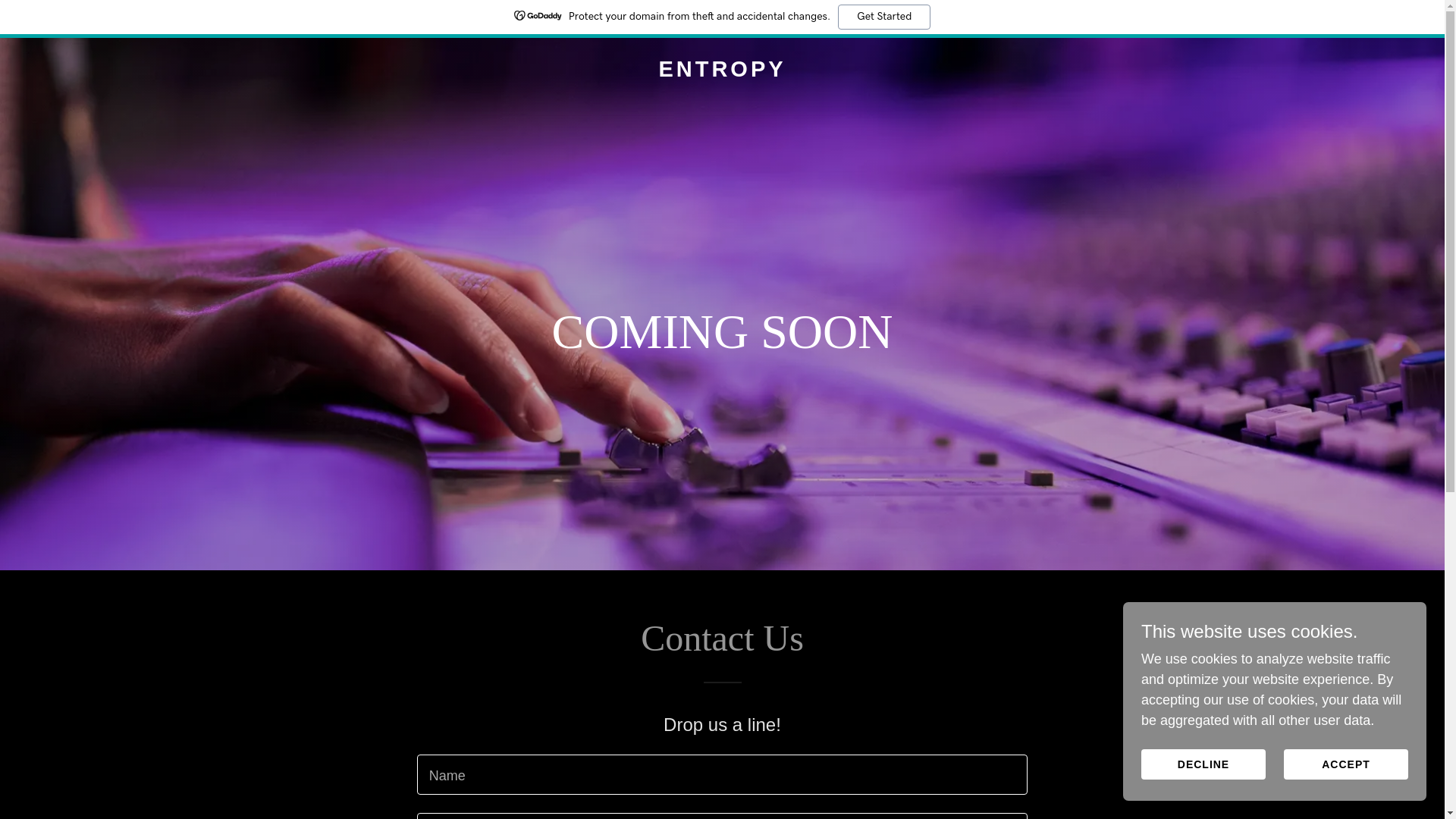 website screenshot of https://entropyofficial.com/