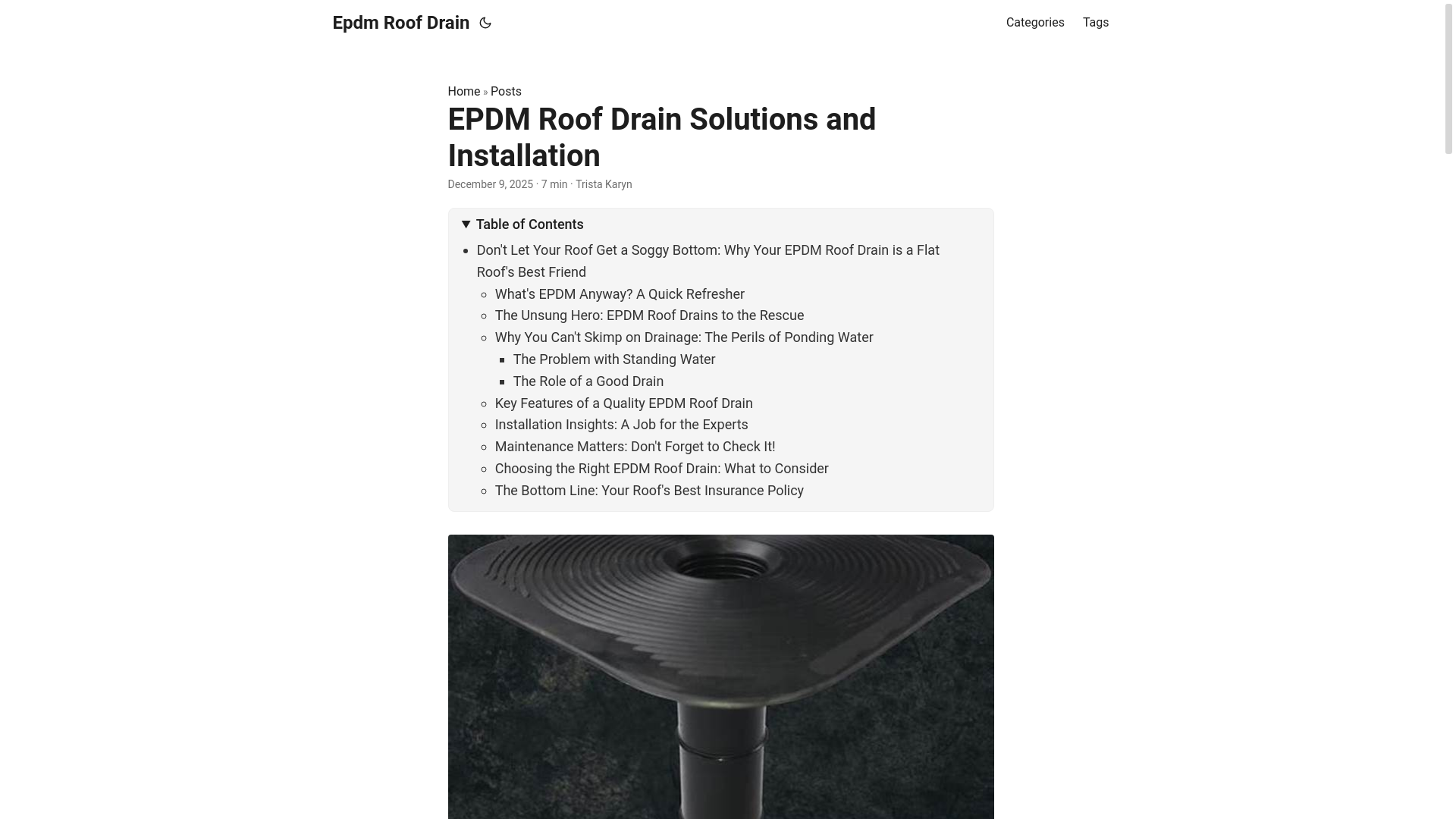 website screenshot of https://epdmroofdrain3.pages.dev/