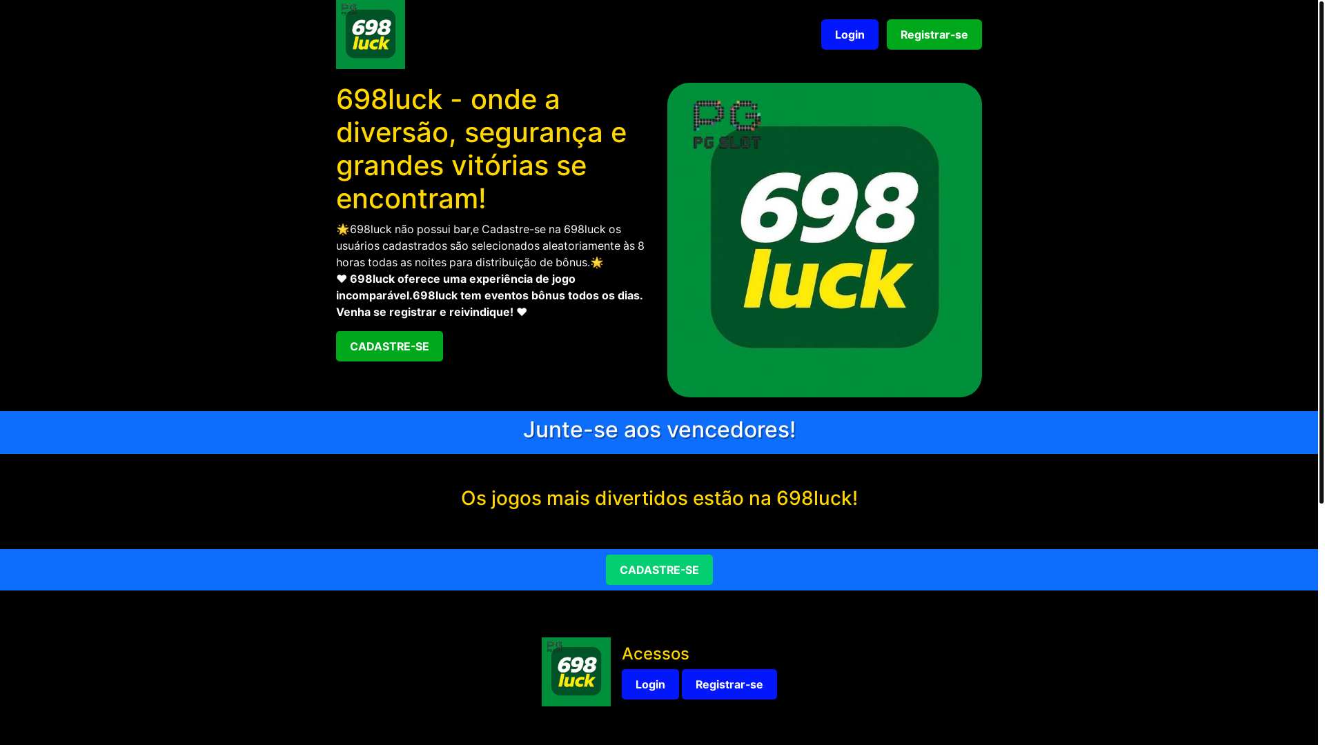 website screenshot of https://698luckgames.com/