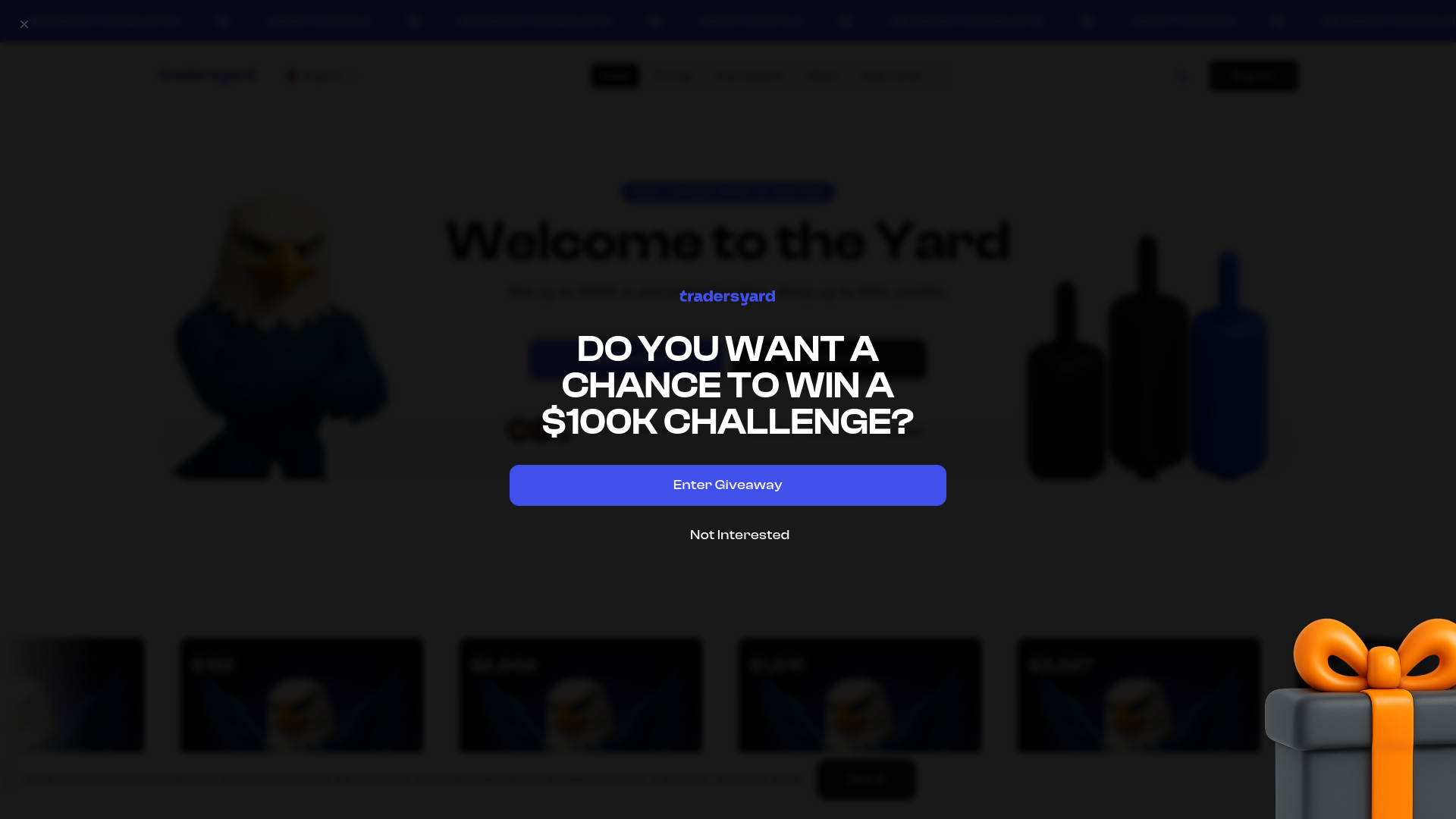 website screenshot of https://tradersyard-landing-page.pages.dev/