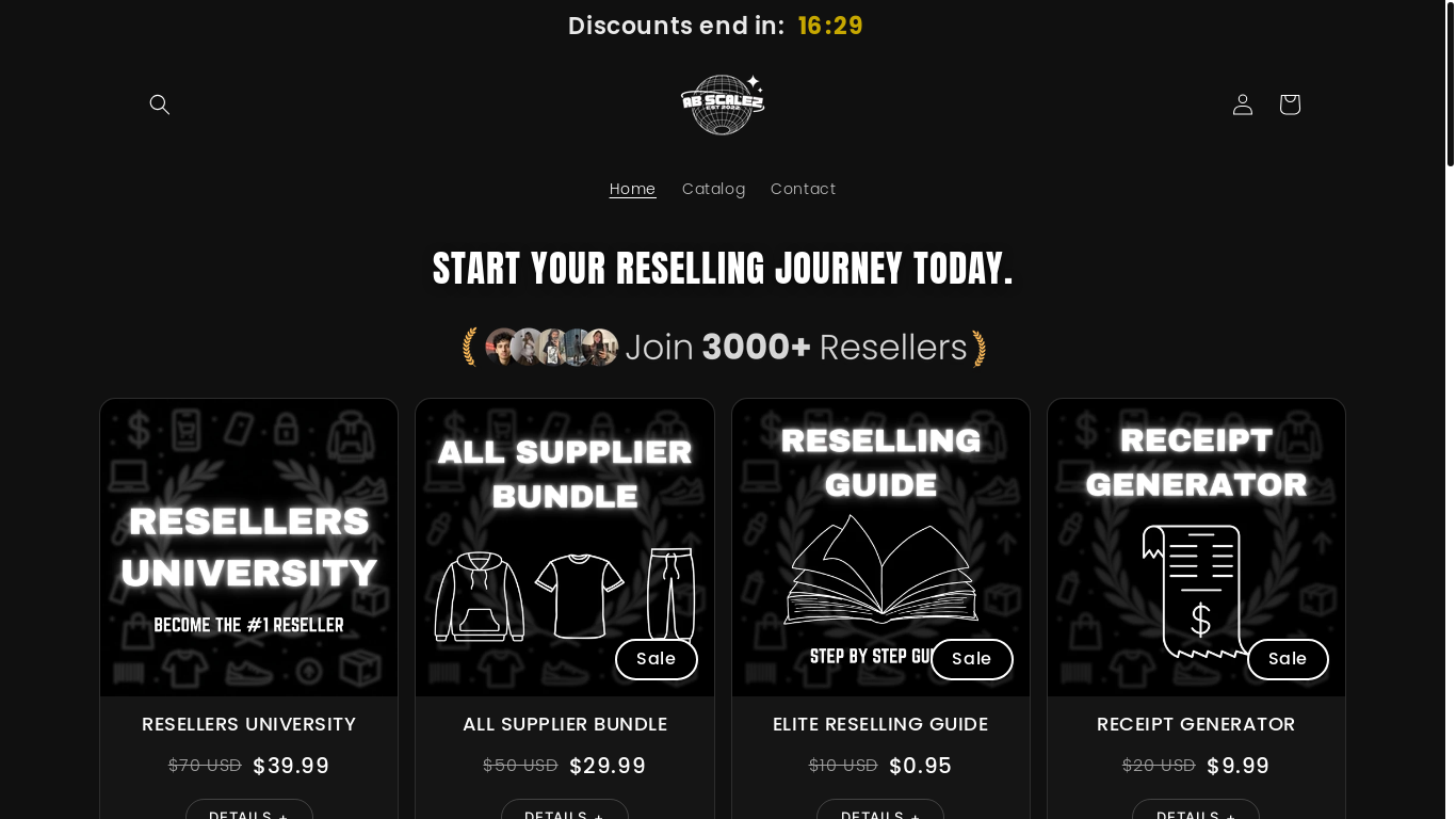 website screenshot of https://abscalezz.com/