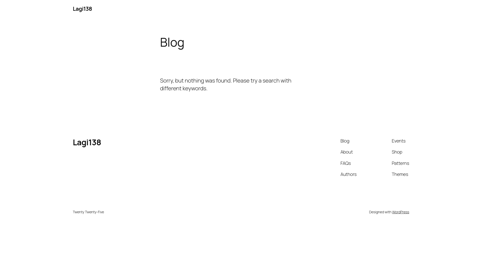website screenshot of https://lagi138.net/