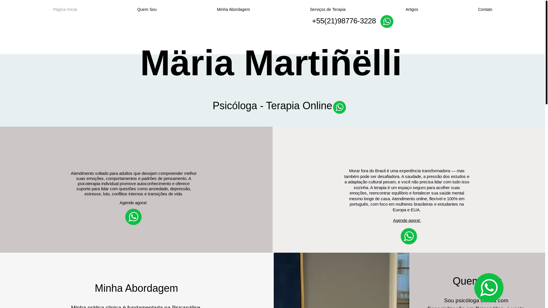 website screenshot of https://mariahmartinelli.com/