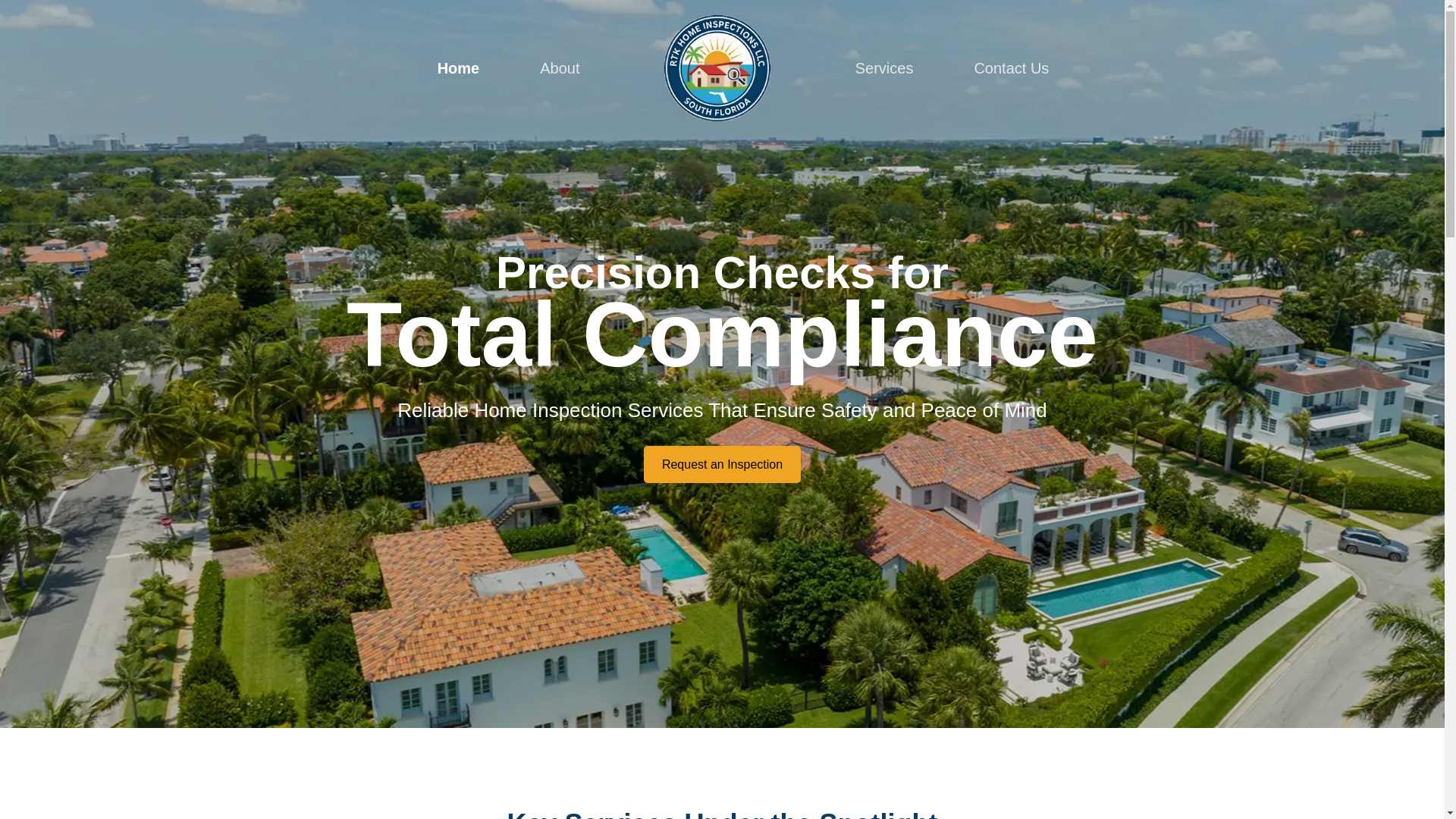 website screenshot of https://rtkinspections.com/