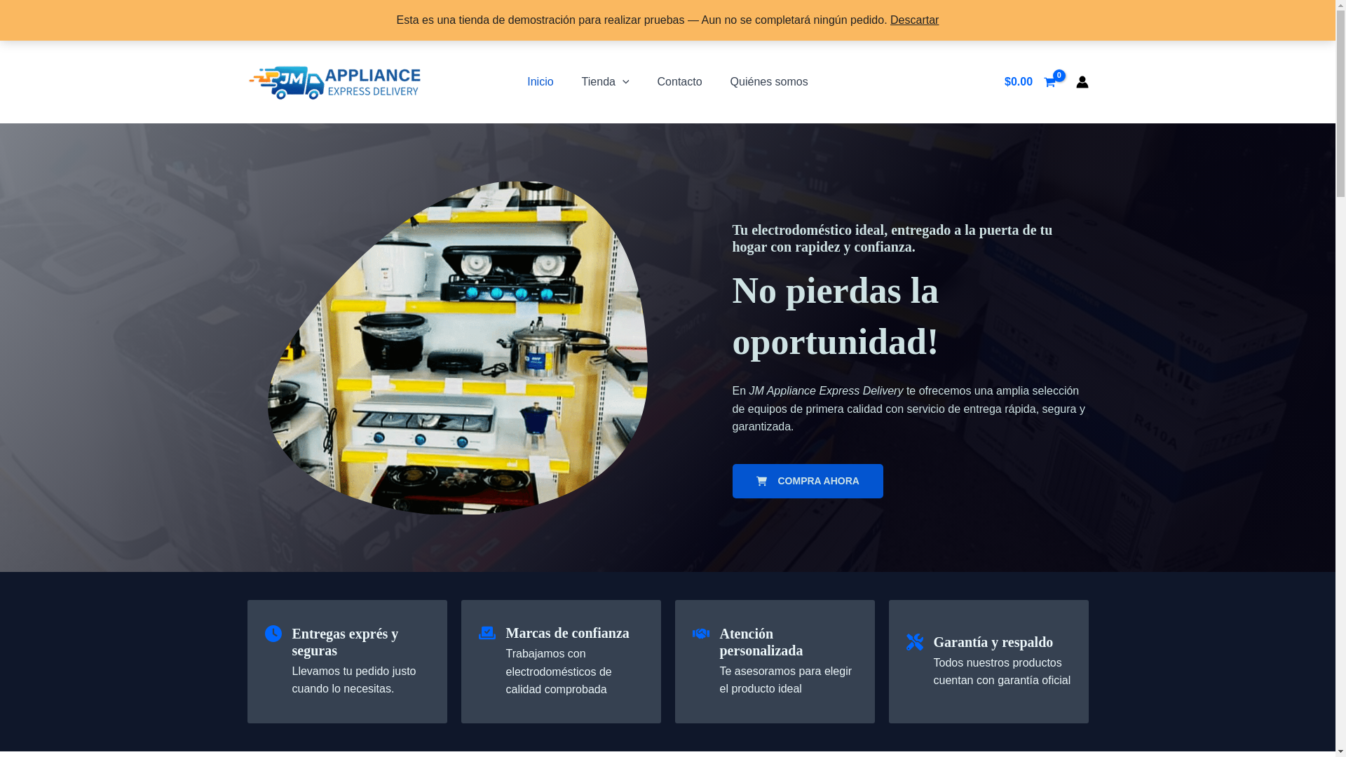 website screenshot of https://jmexpressdelivery.com/