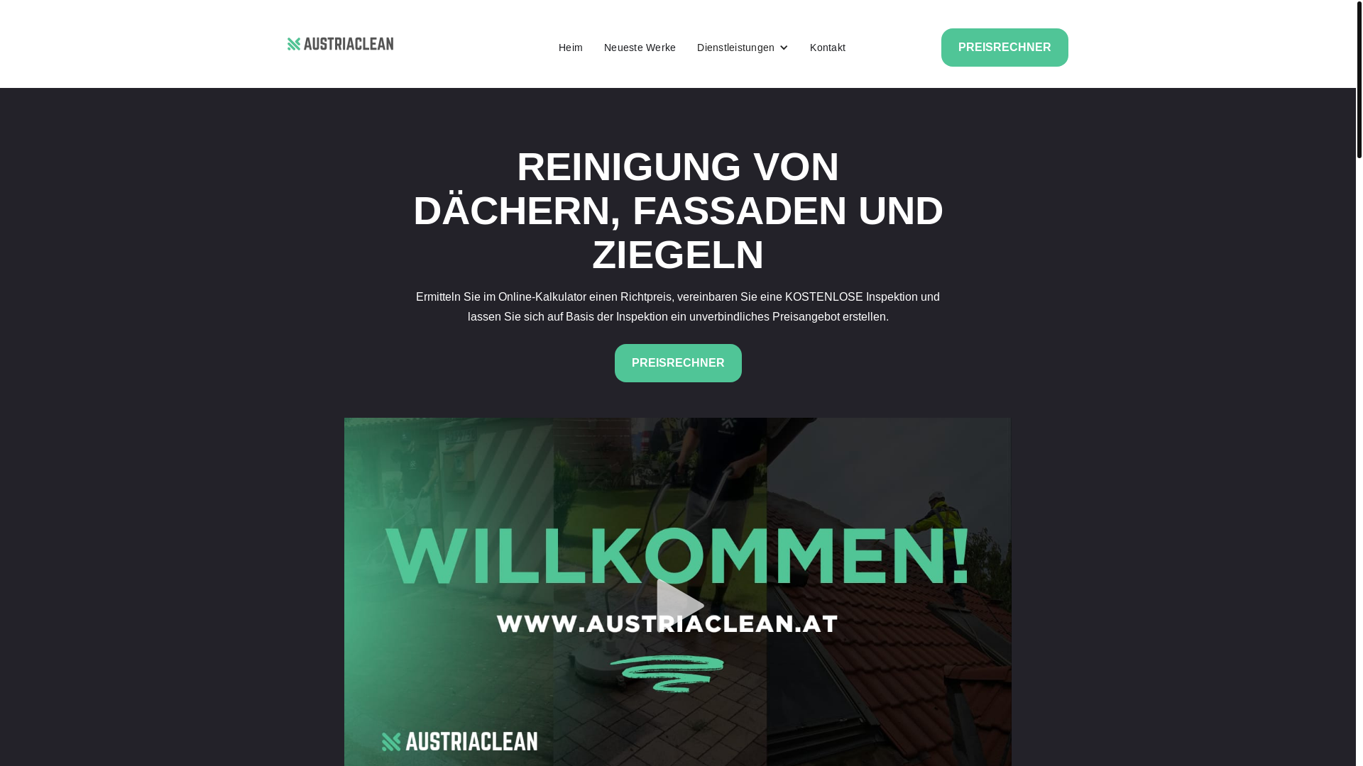 website screenshot of https://austriaclean.at/