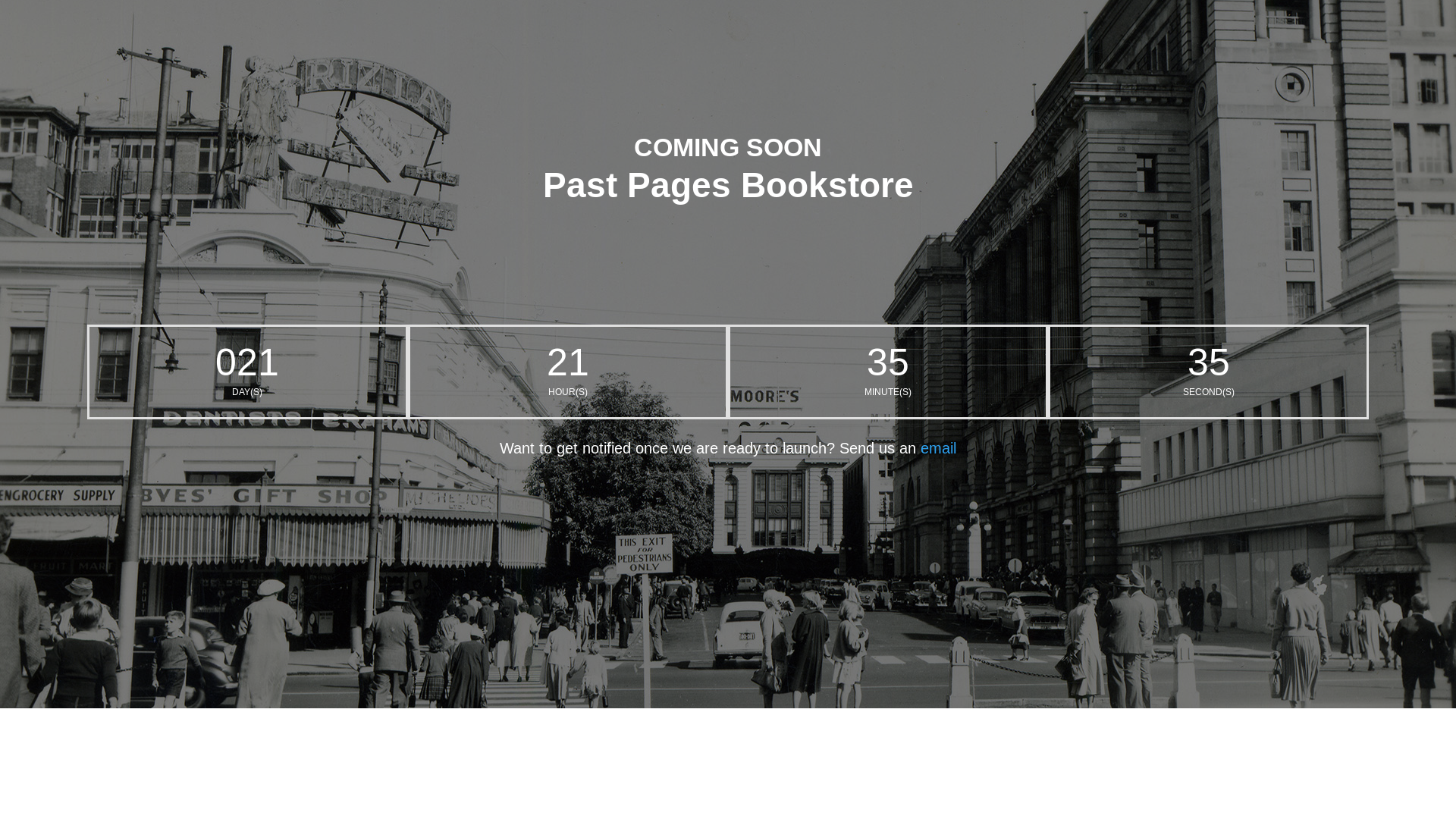website screenshot of https://pastpagesbookstore.com.au/