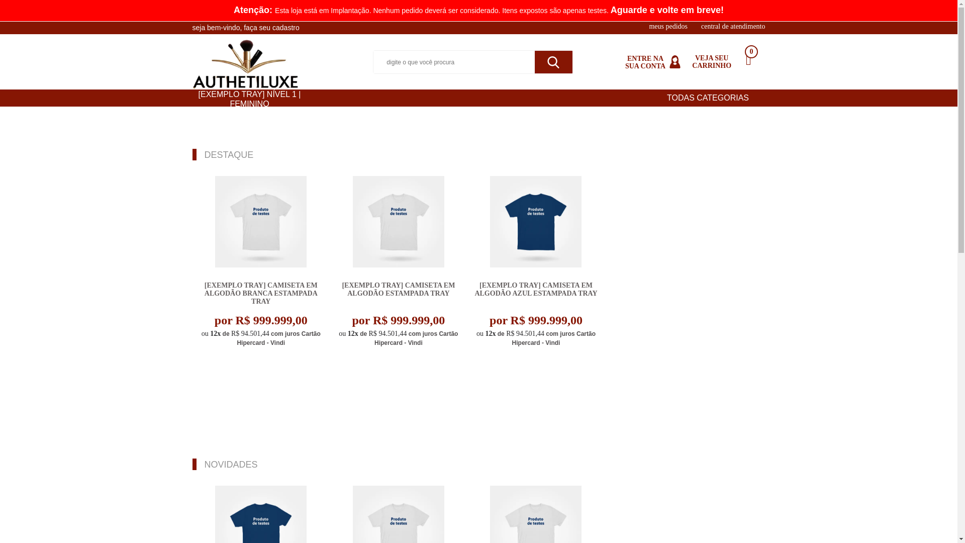 website screenshot of https://authentiluxe.com.br/