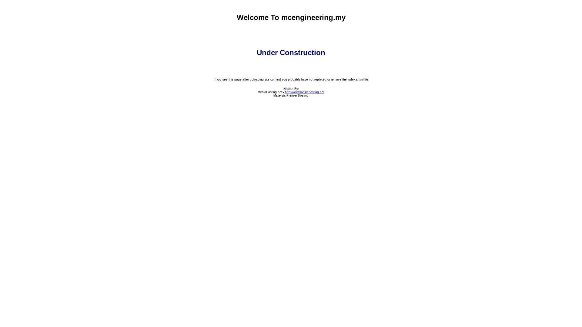 website screenshot of https://mcengineering.my/
