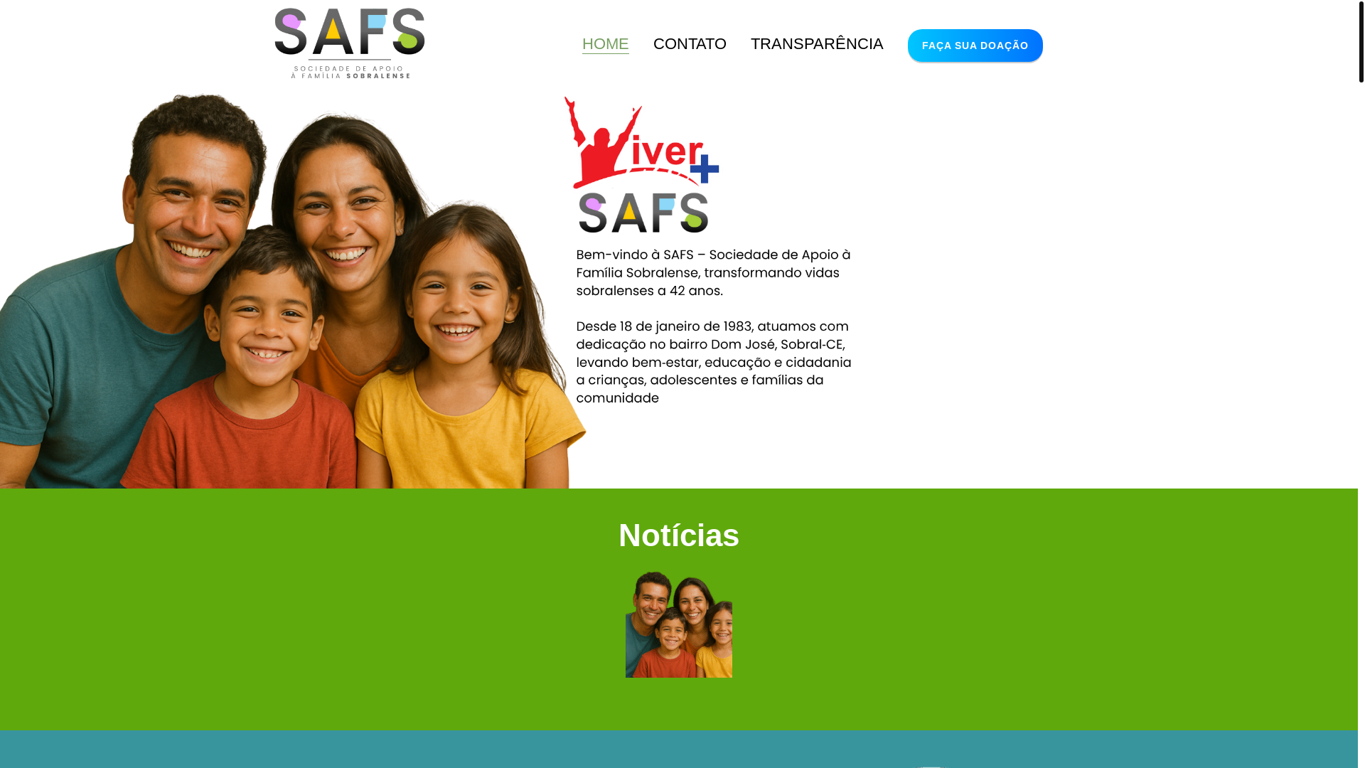 website screenshot of https://sociedadesafs.org/