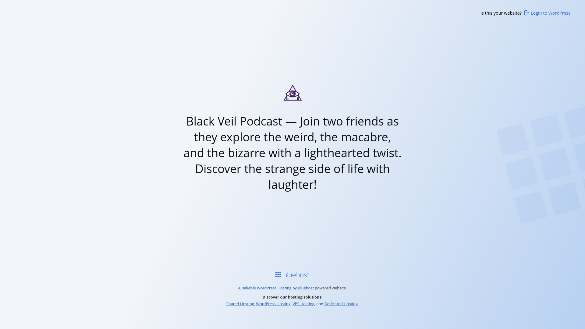 website screenshot of https://blackveilpod.com/