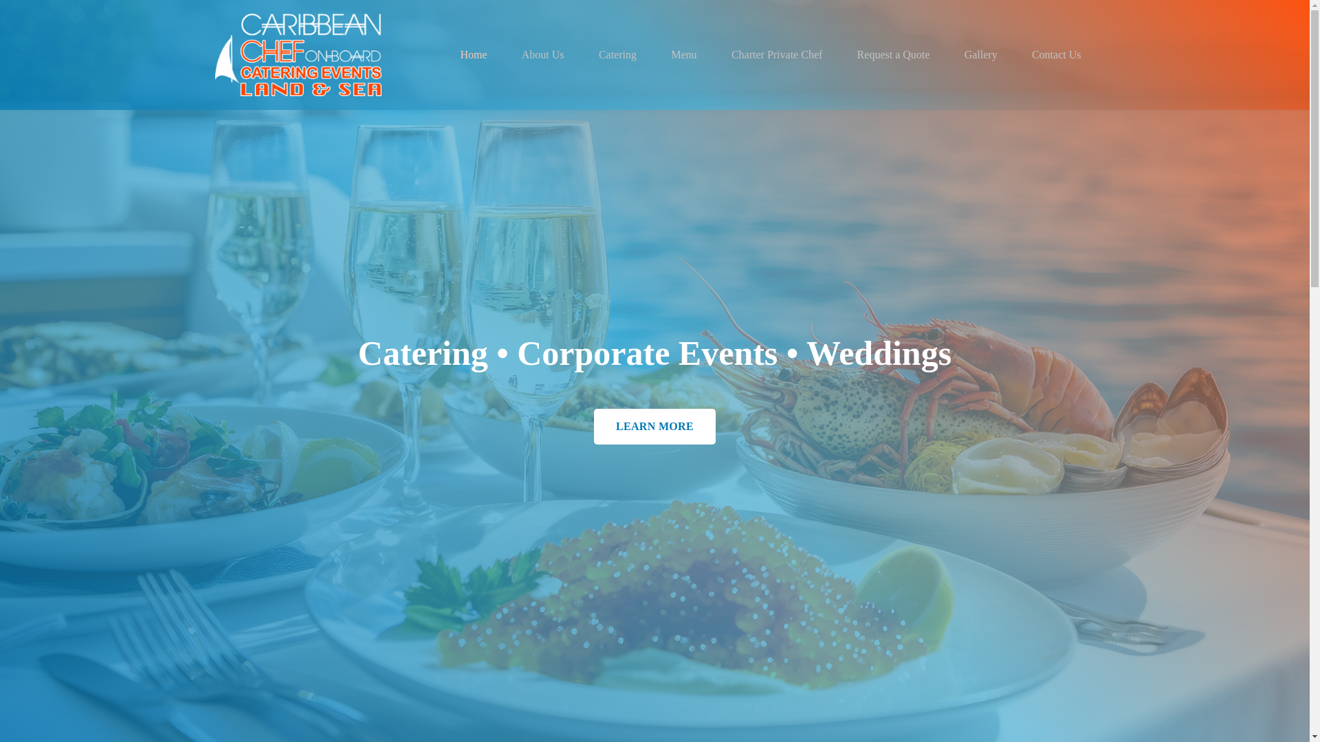 website screenshot of https://caribbeanchefpr.com/