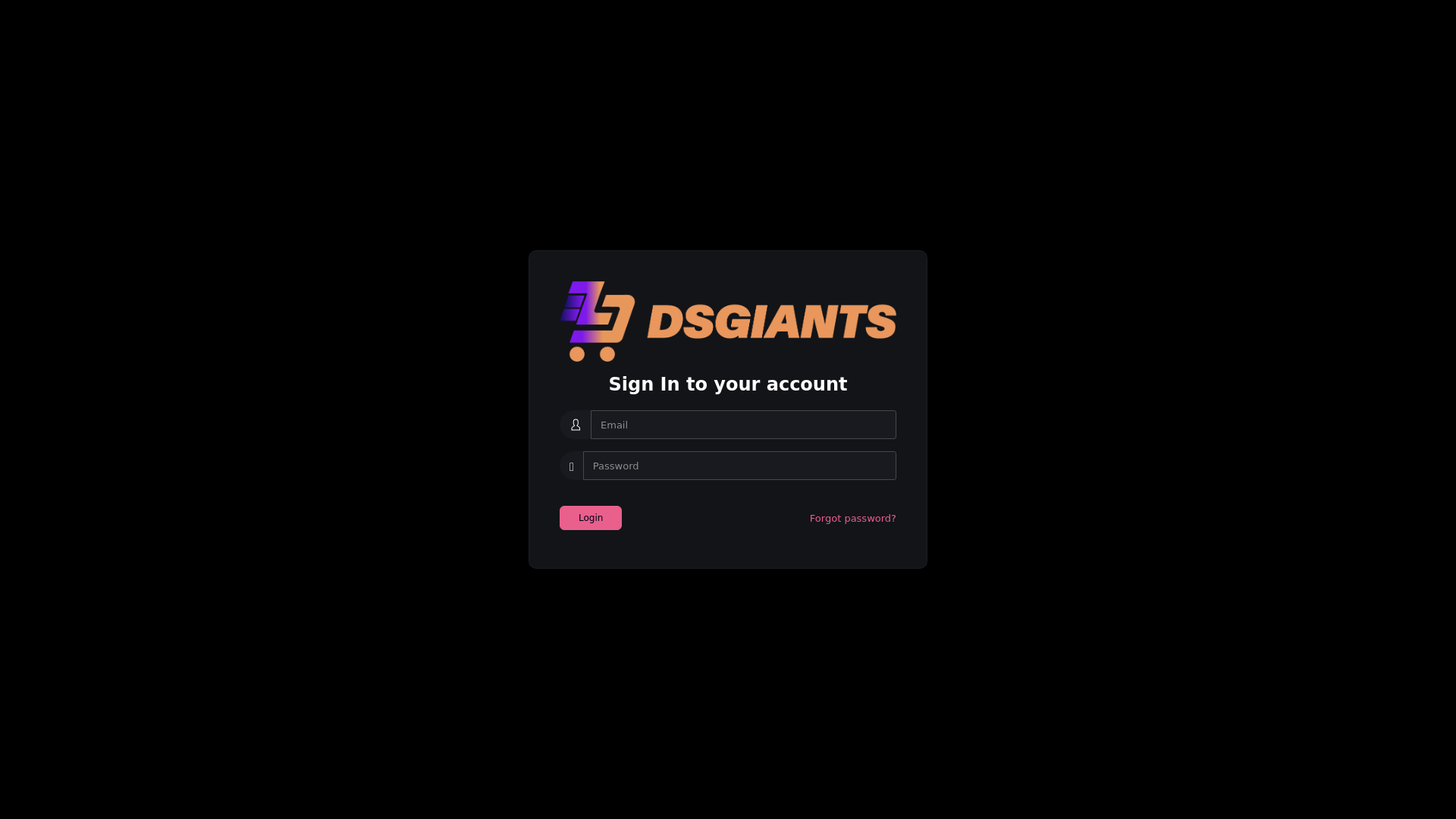 website screenshot of https://dsgiants-adminpanel-2025.pages.dev/